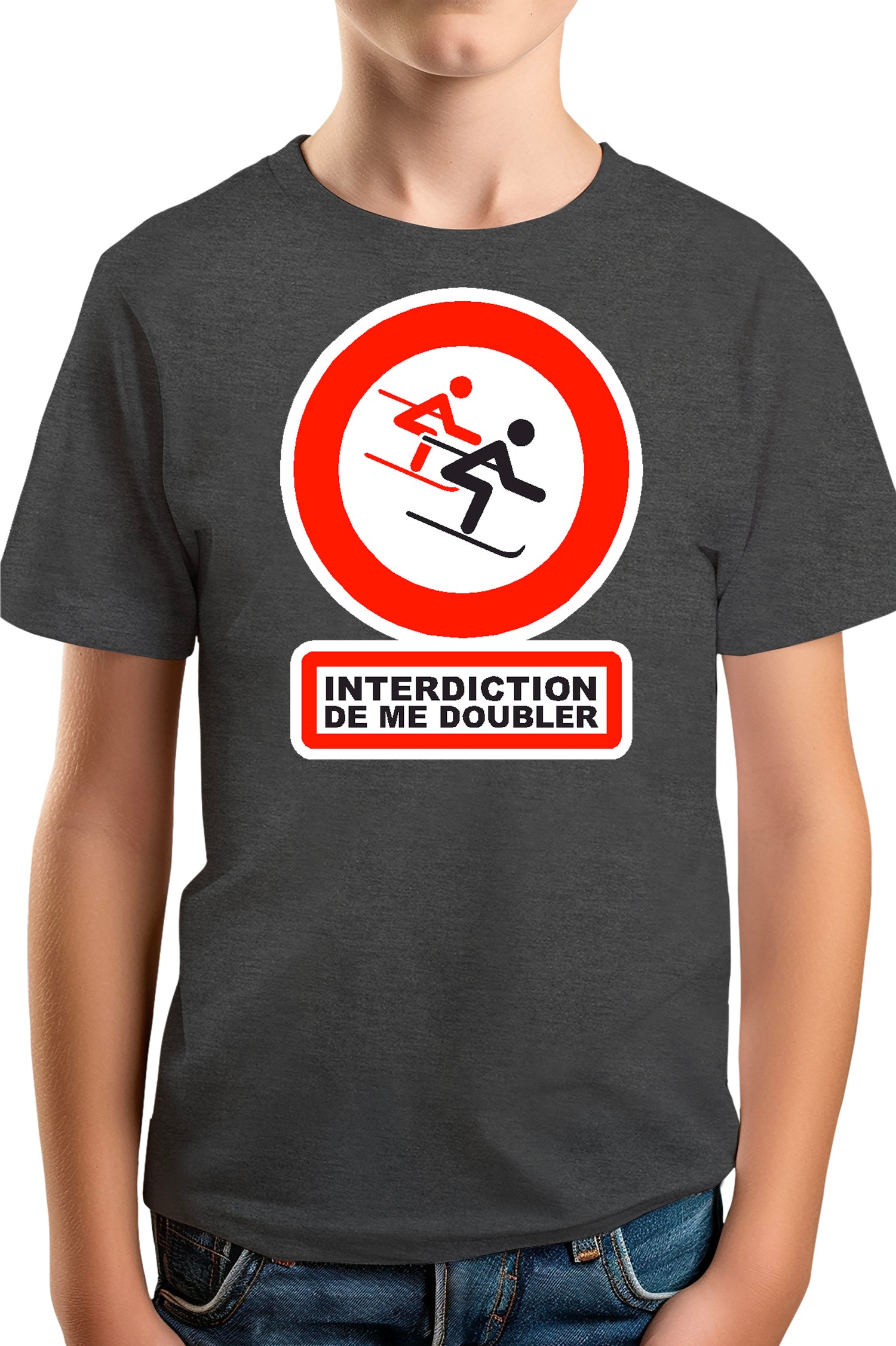 T-Shirt Garçon Interdiction de me doubler