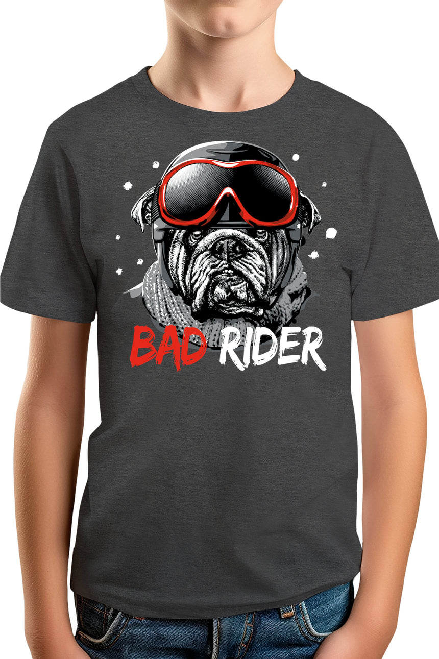 T-Shirt Garçon Un rider chien pas facile