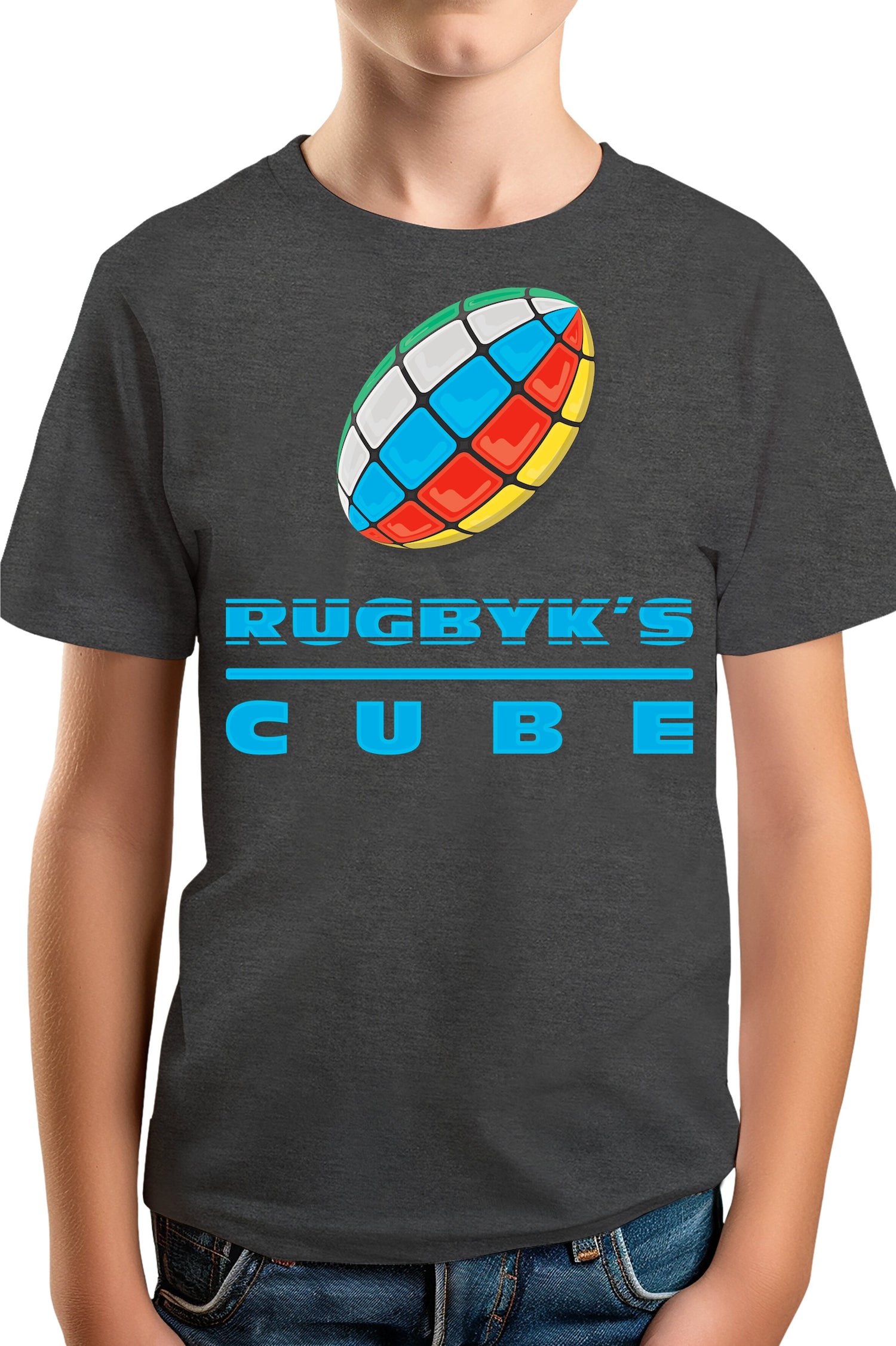 T-Shirt Garçon Rugby cube
