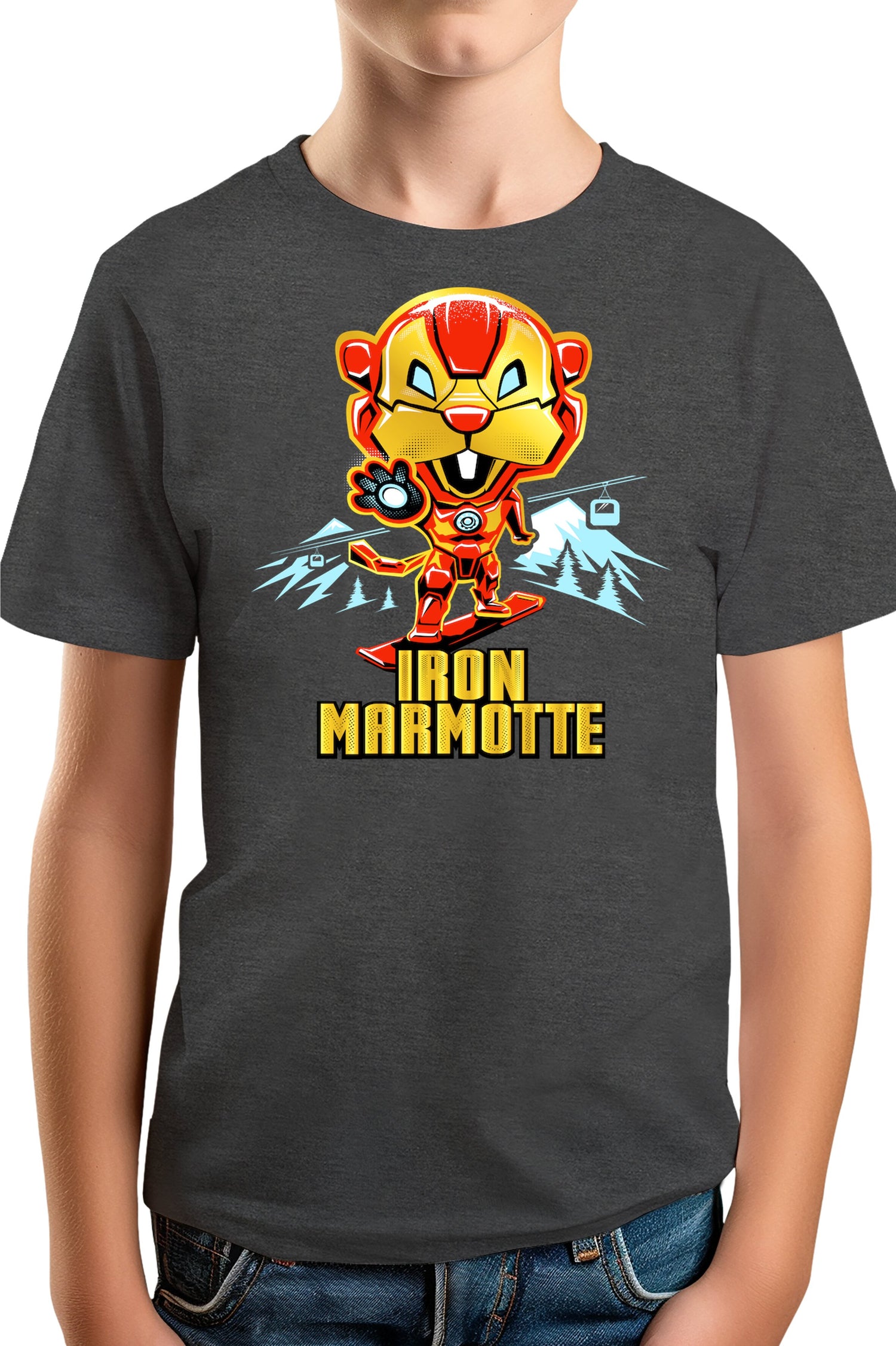 T-Shirt Garçon Iron Marmotte