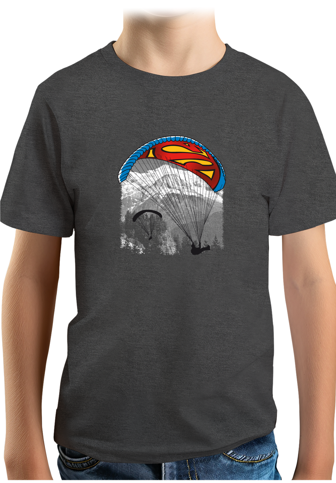 T-Shirt Garçon Le Parapente Façon Superman