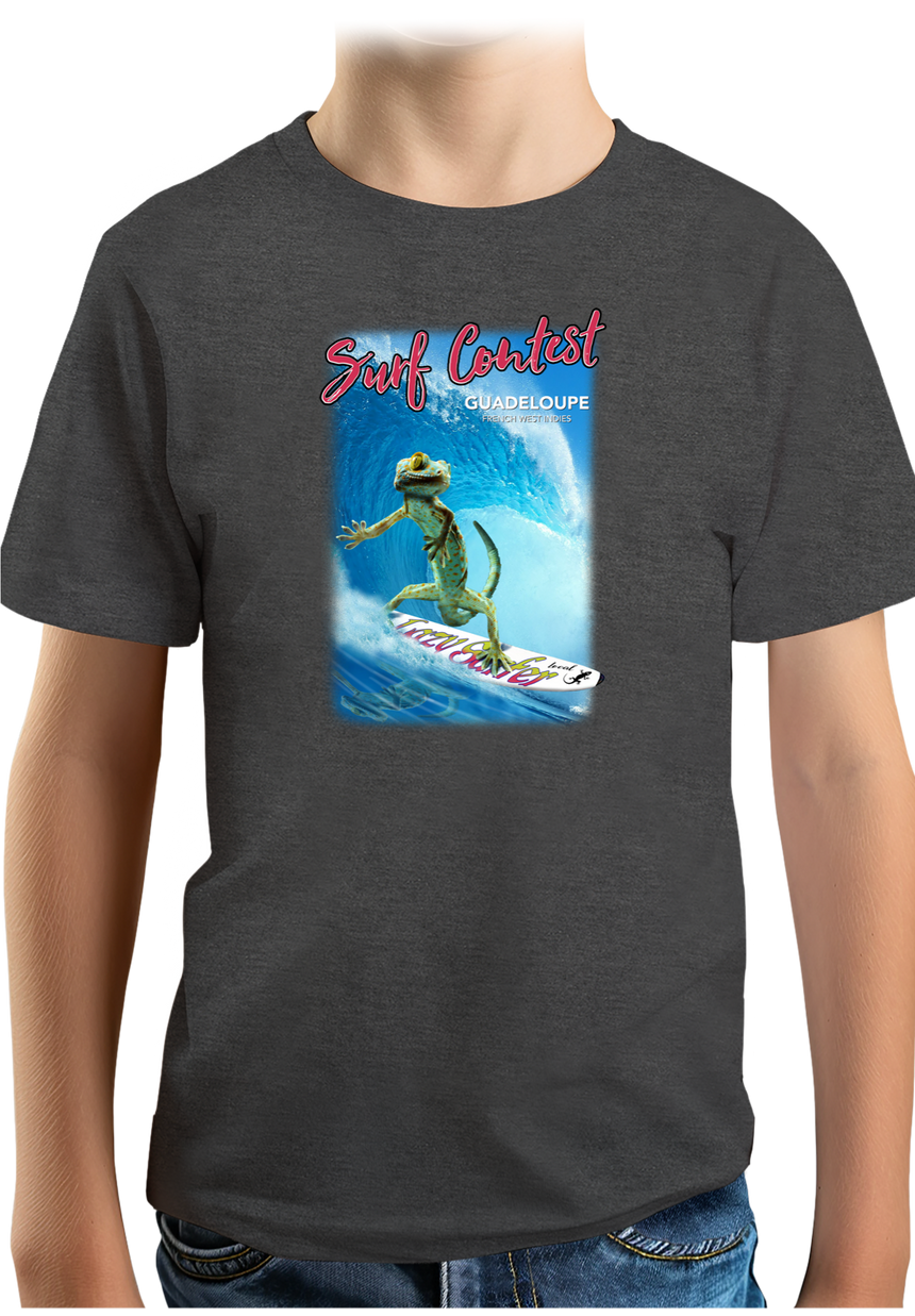 T-Shirt Garçon Surf contest en Guadeloupe