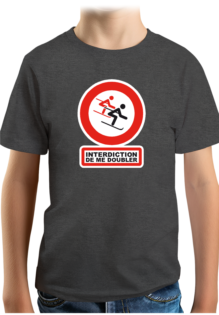 T-Shirt Garçon Interdiction de me doubler