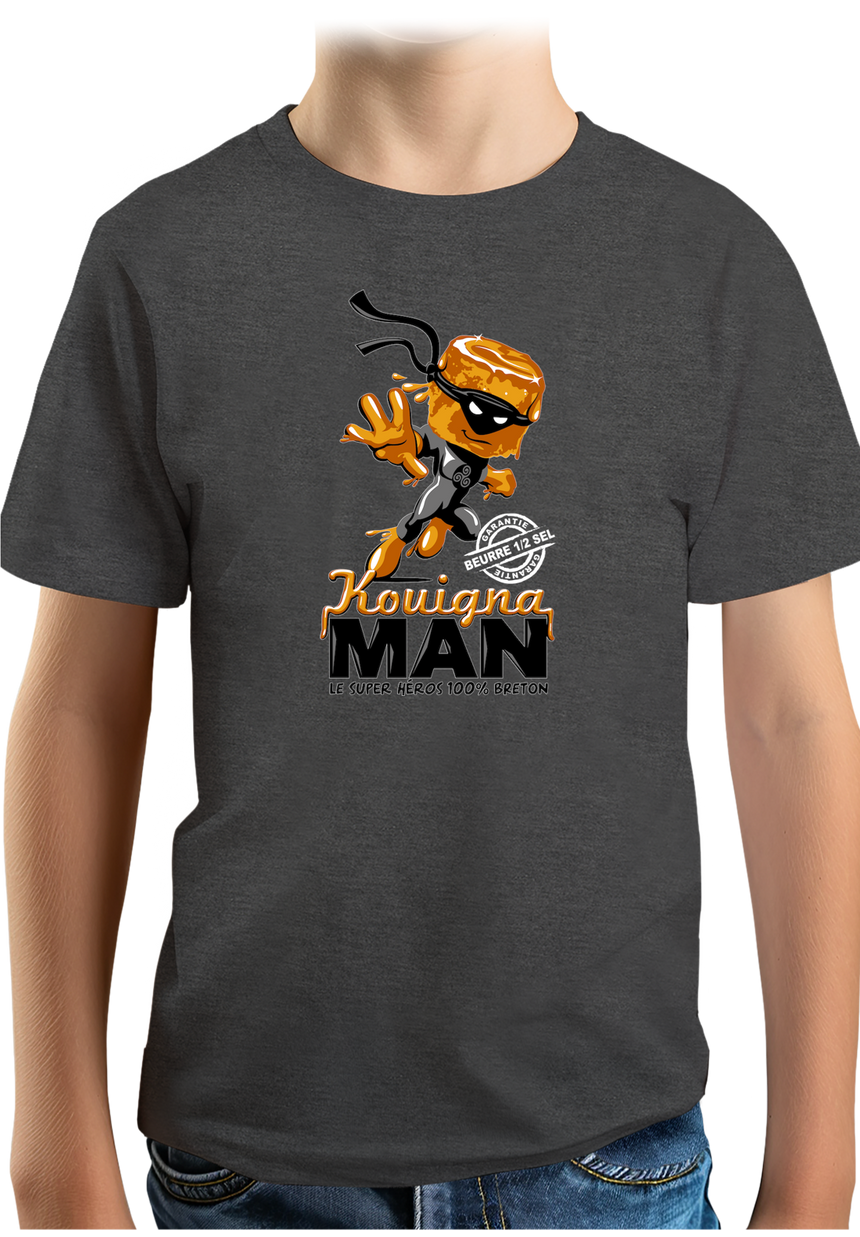 T-Shirt Garçon Kouignaman super héros breton