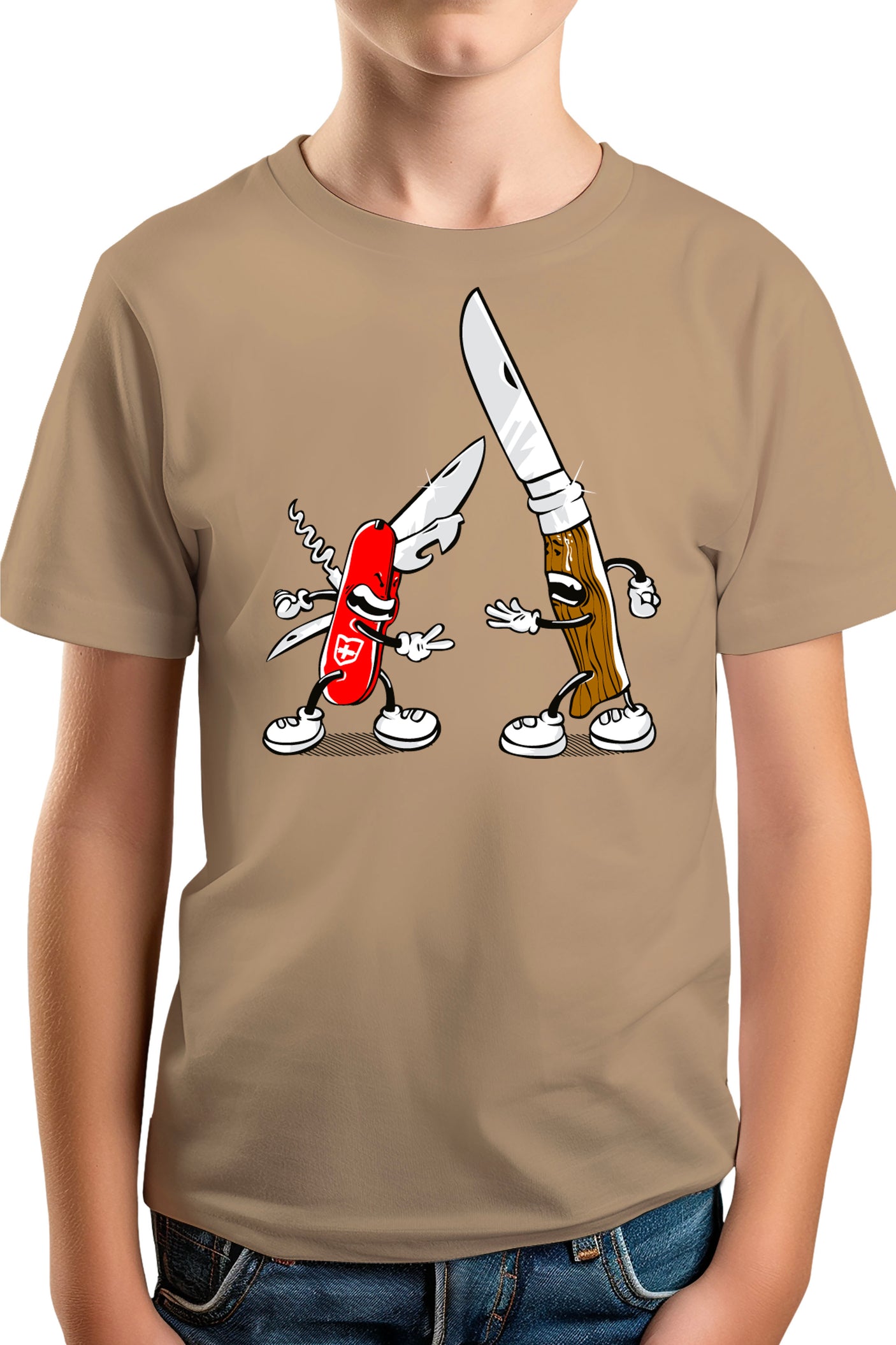 T-Shirt Garçon ShifumI couteaux Suisse et Opinel