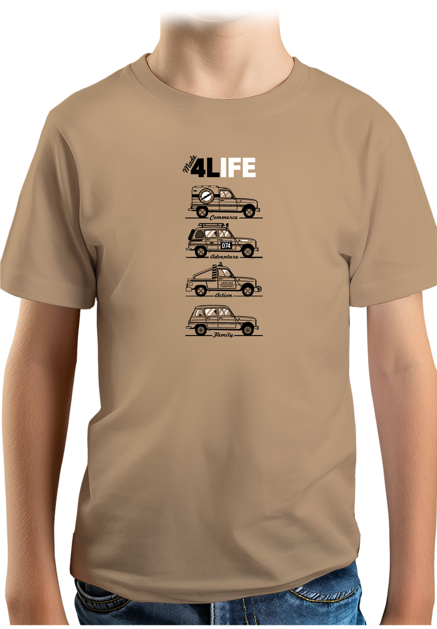 T-Shirt Garçon Voiture 4L Life
