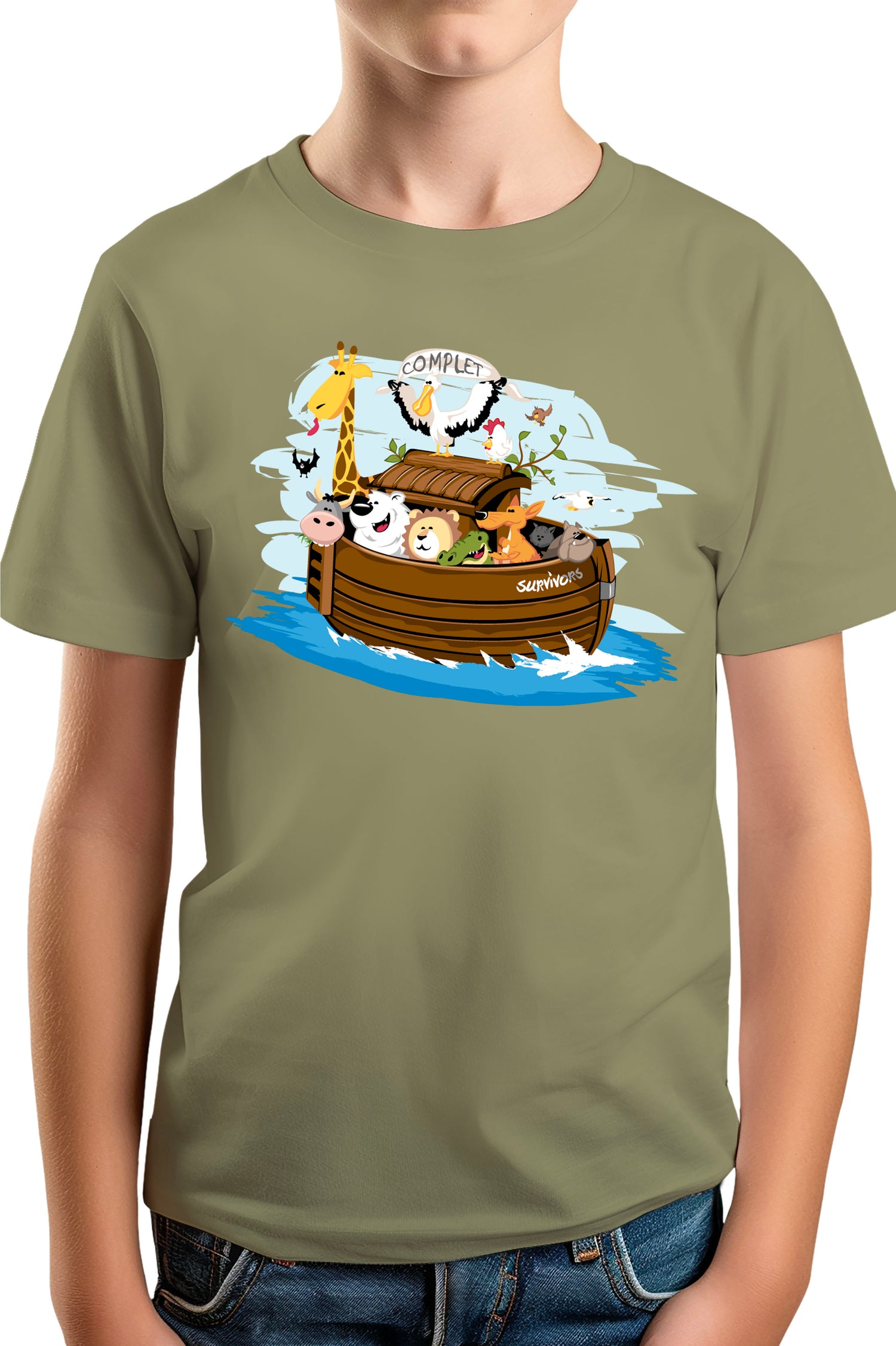 T-Shirt Garçon Arche de Noe Recto Verso