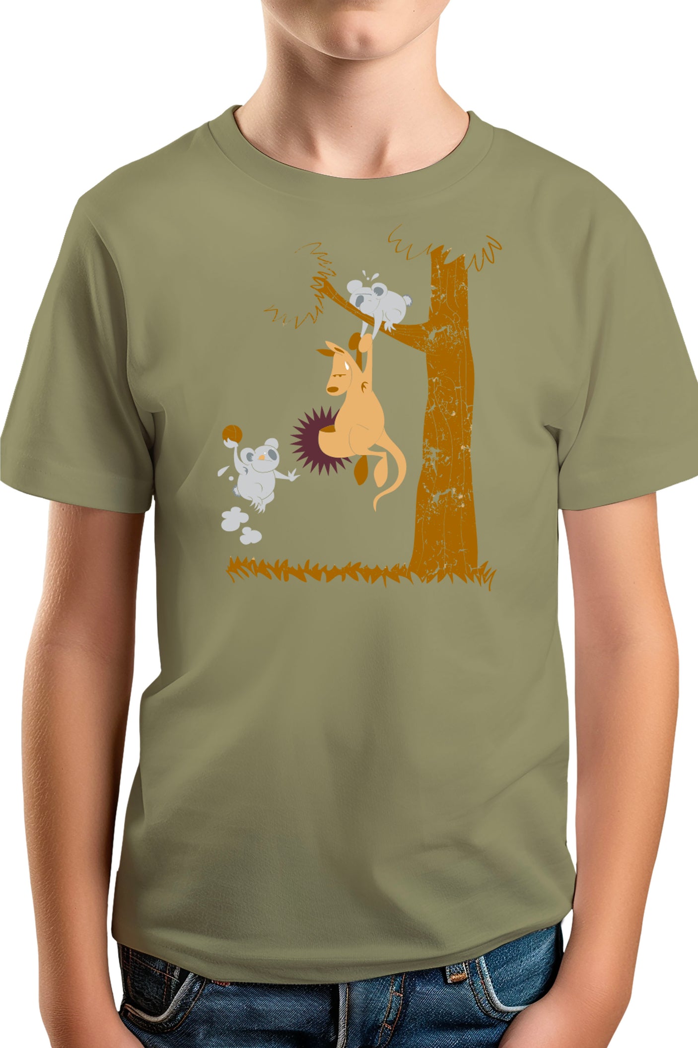 T-Shirt Garçon Basket kangourou et koala