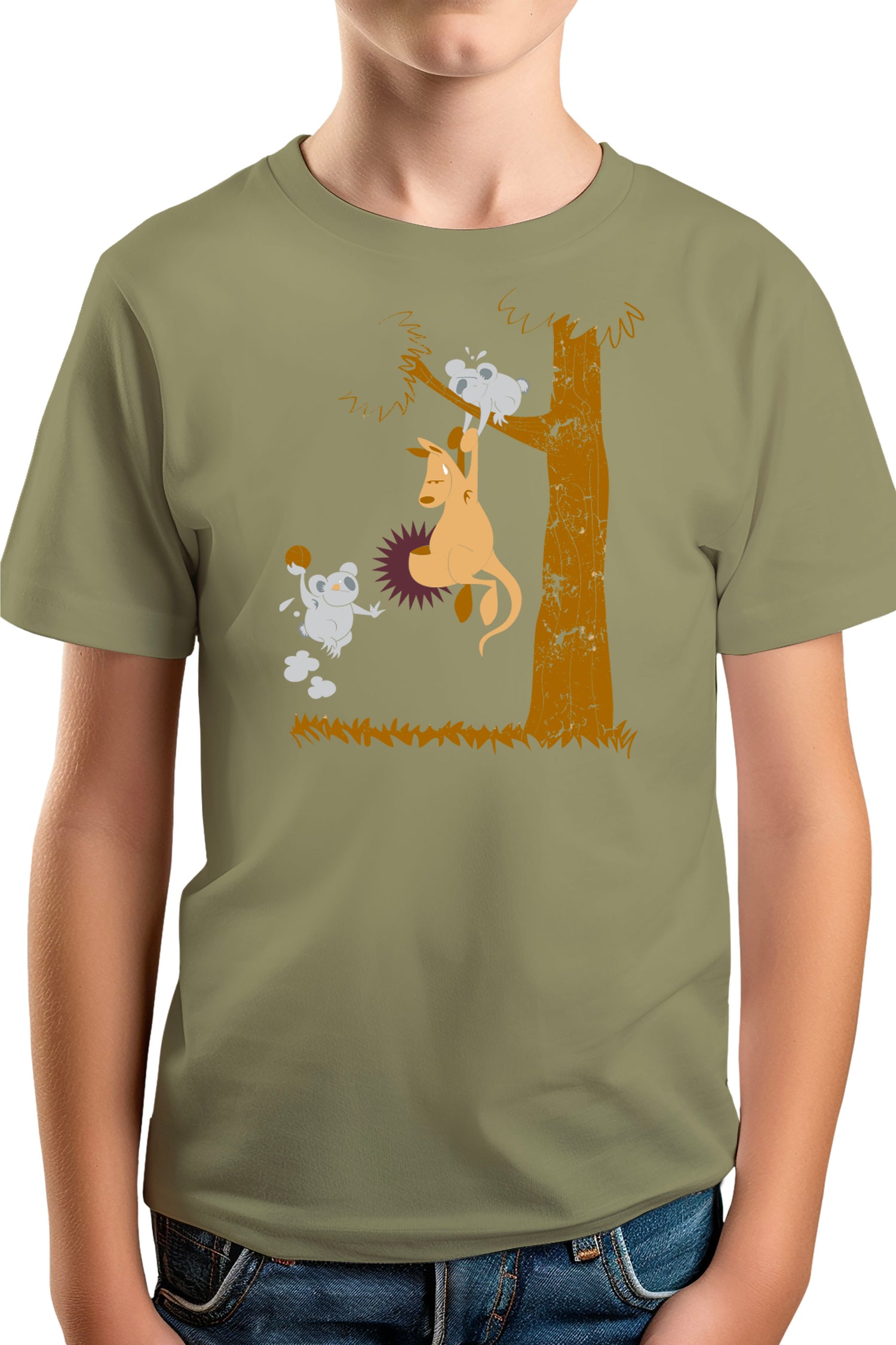 T-Shirt Garçon Basket kangourou et koala