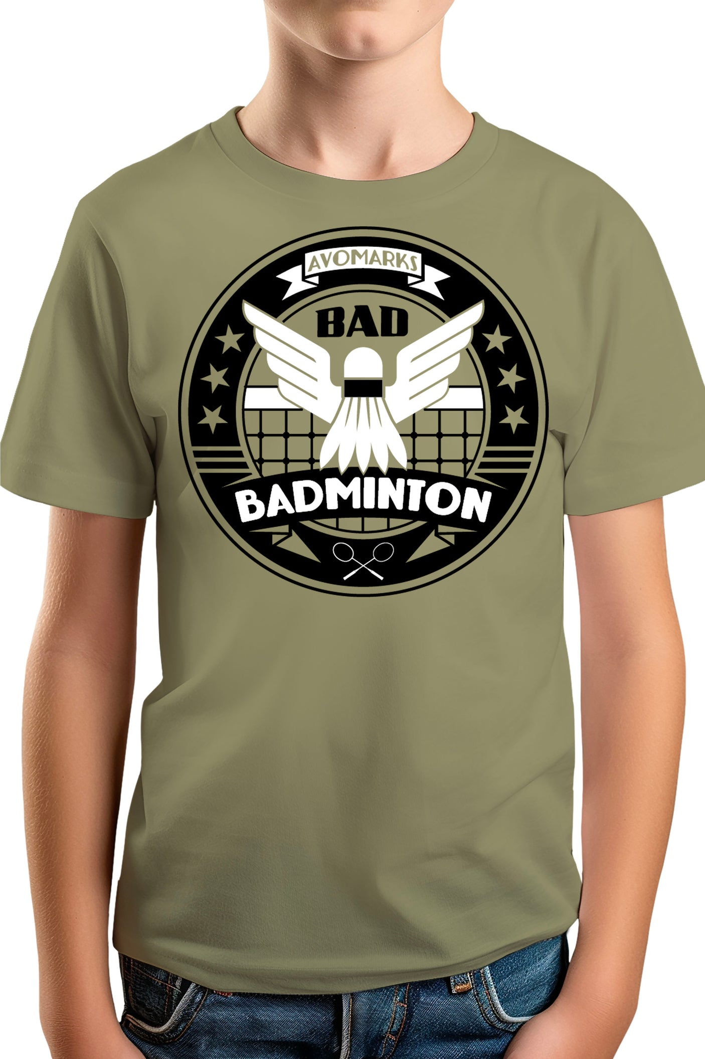 T-Shirt Garçon Bad badminton university