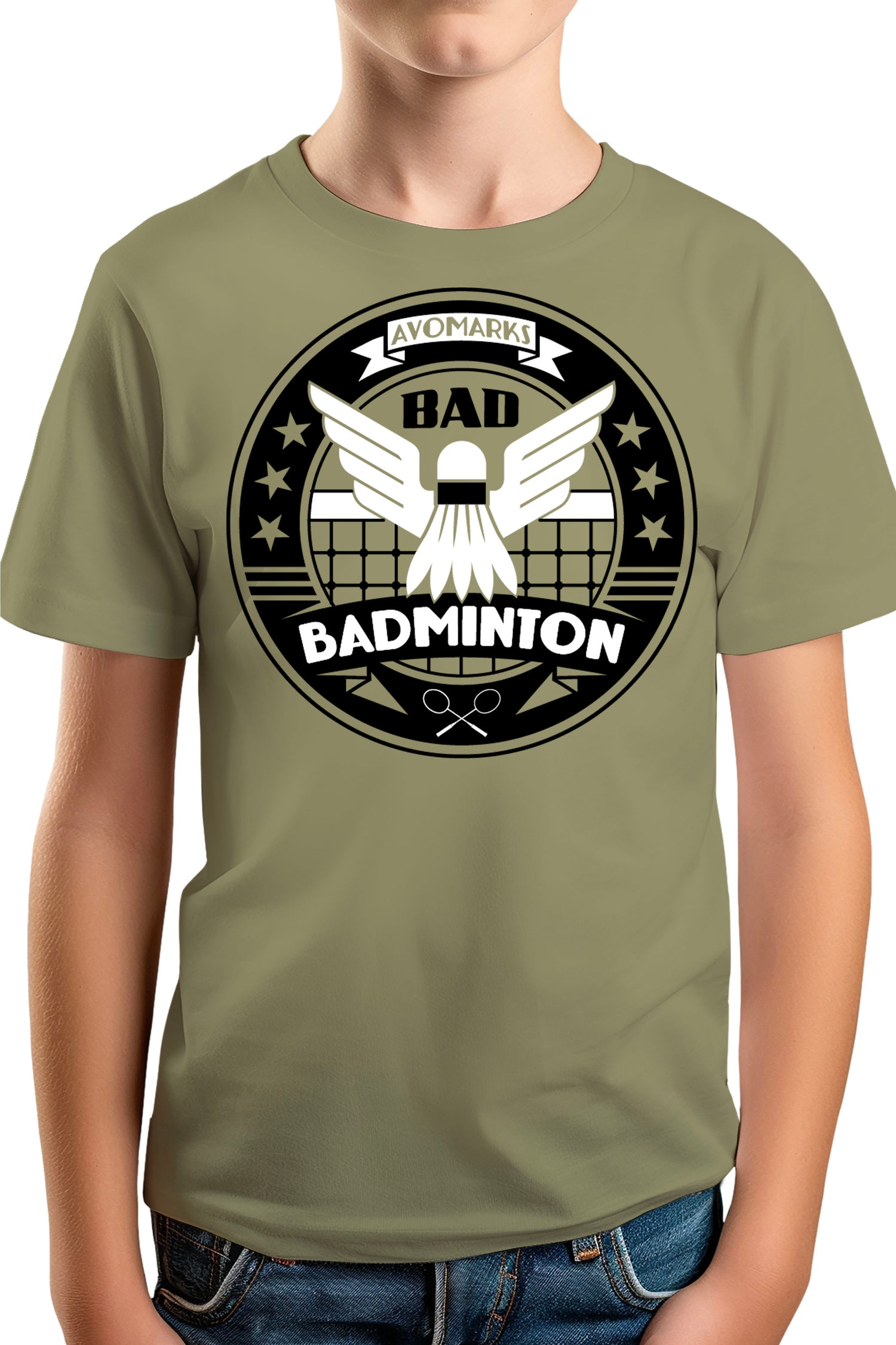 T-Shirt Garçon Bad badminton university