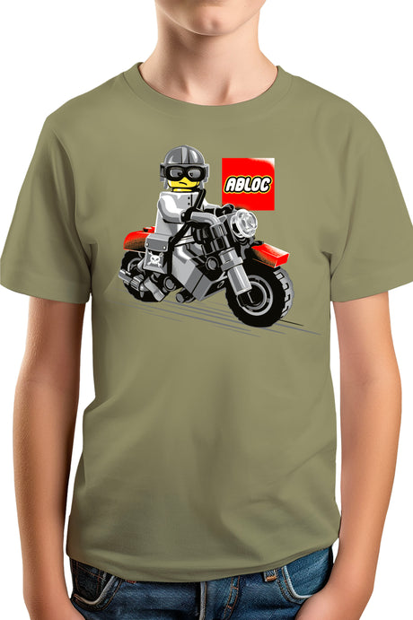 T-Shirt Garçon La moto de construction pour les enfants