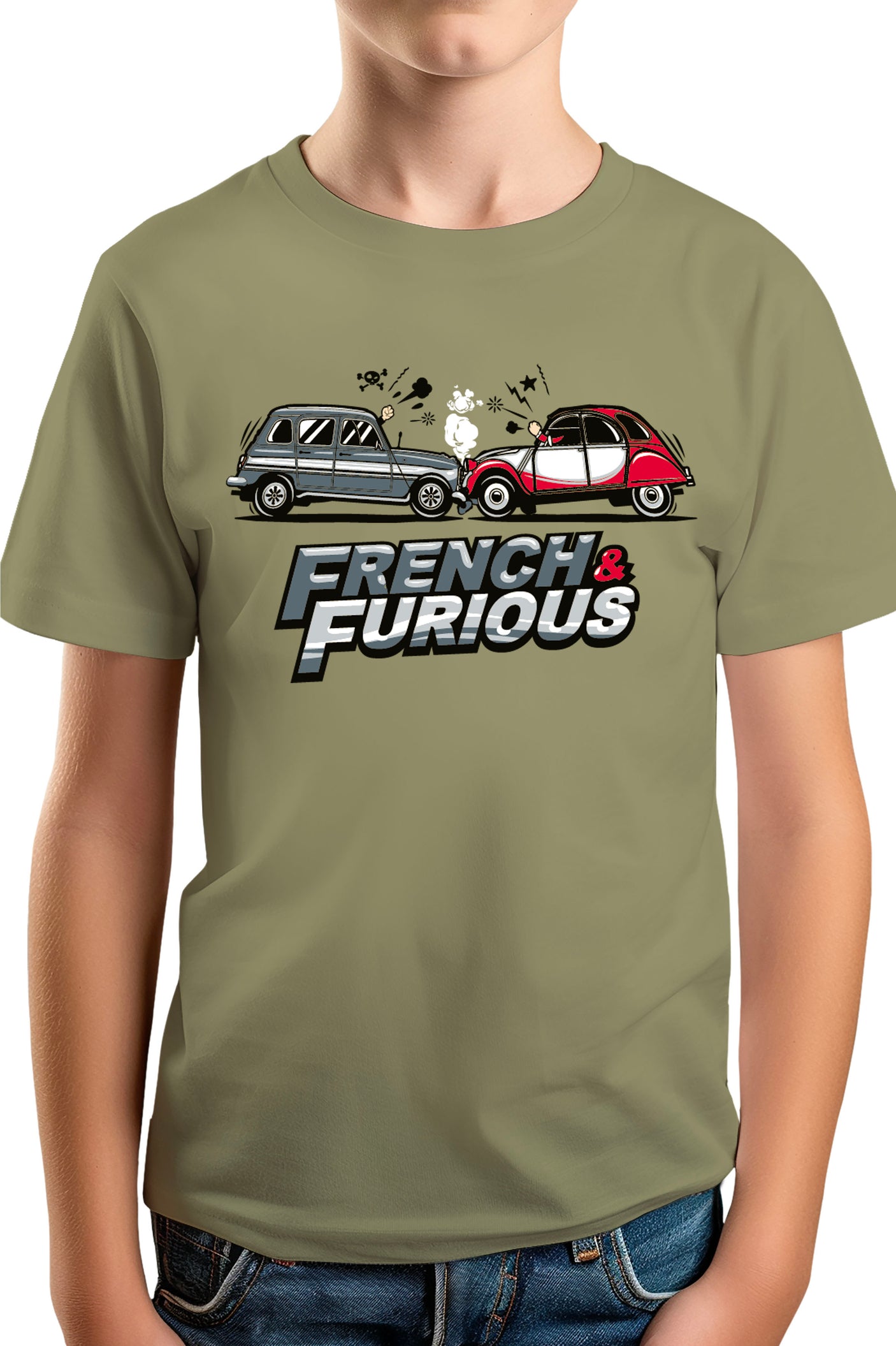 T-Shirt Garçon French & Furious 4L contre deuch