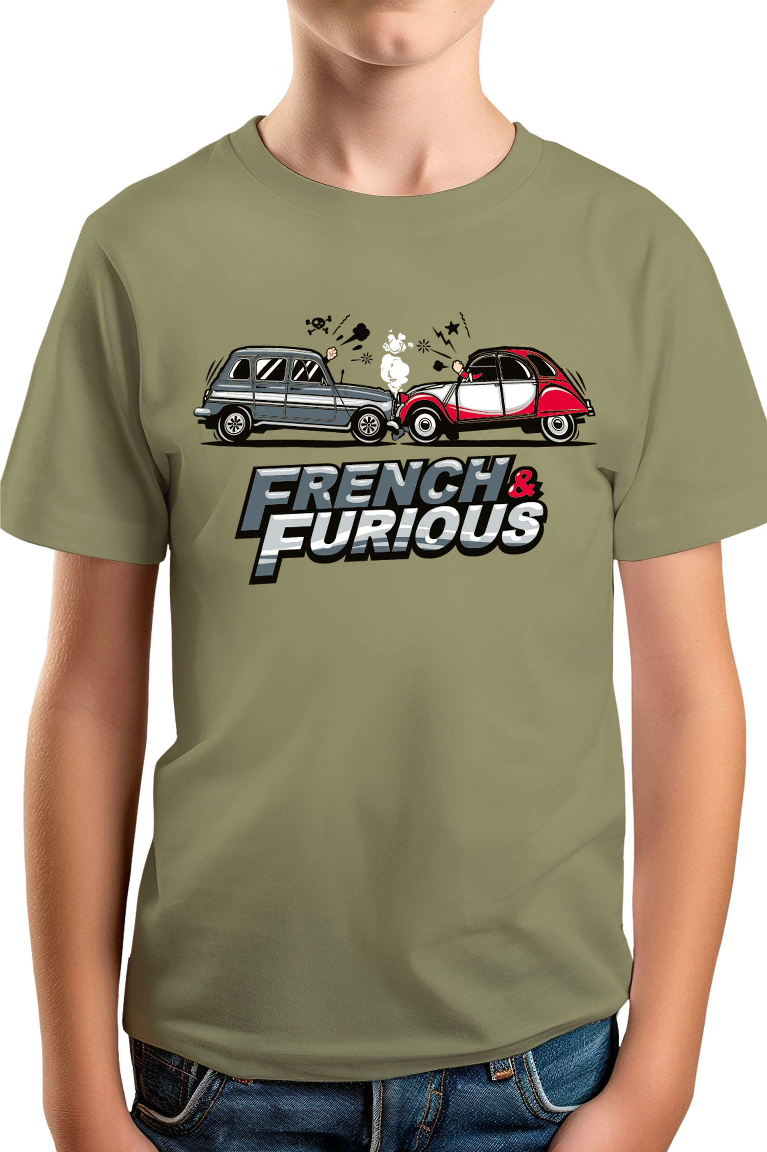 T-Shirt Garçon French & Furious 4L contre deuch