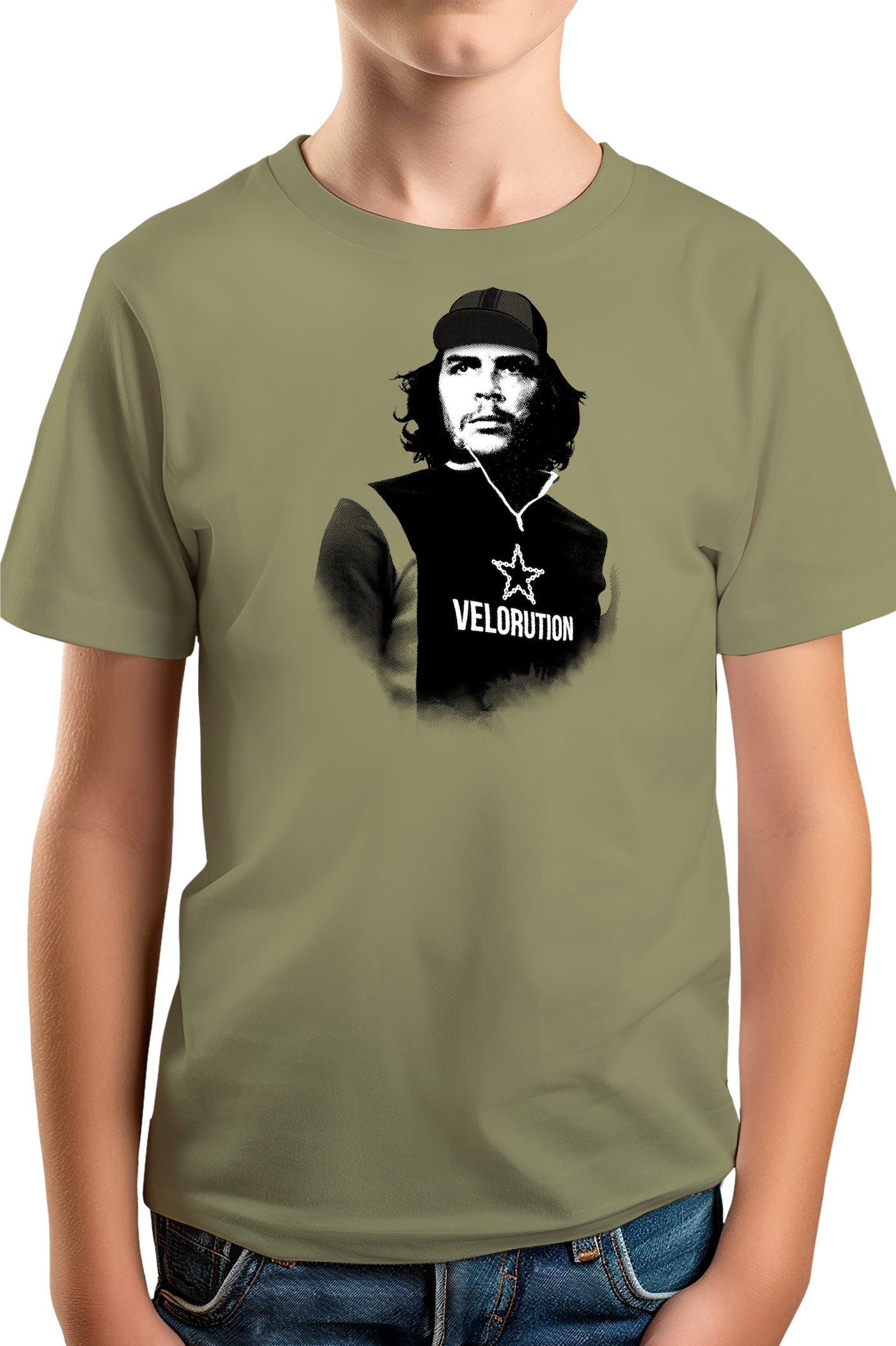 T-Shirt Garçon Faire la révolution à vélo comme le che