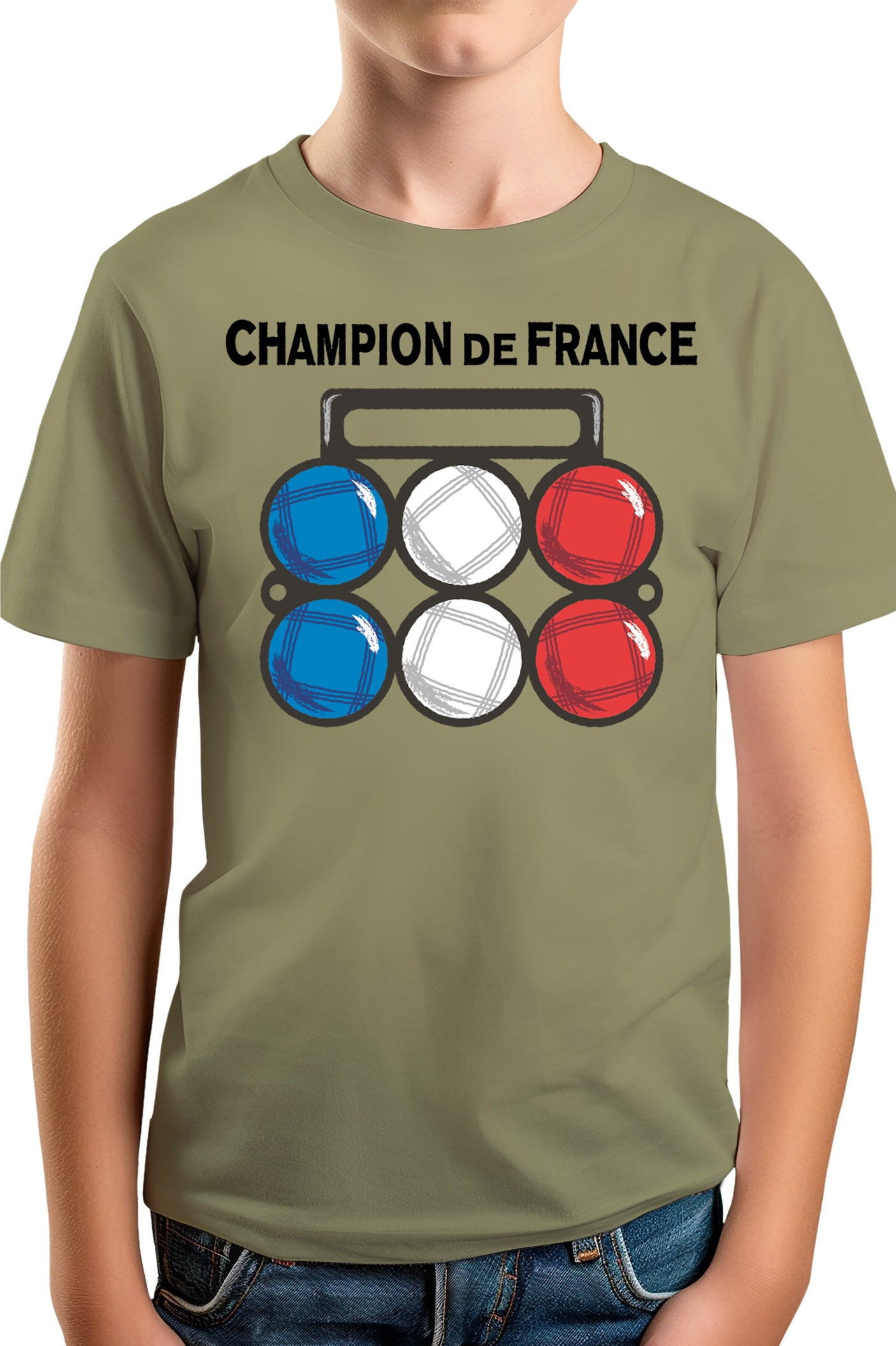 T-Shirt Garçon Champion de France pétanque