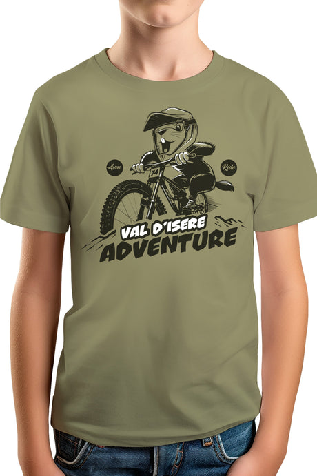 T-Shirt Garçon Marmotte sur vélo
