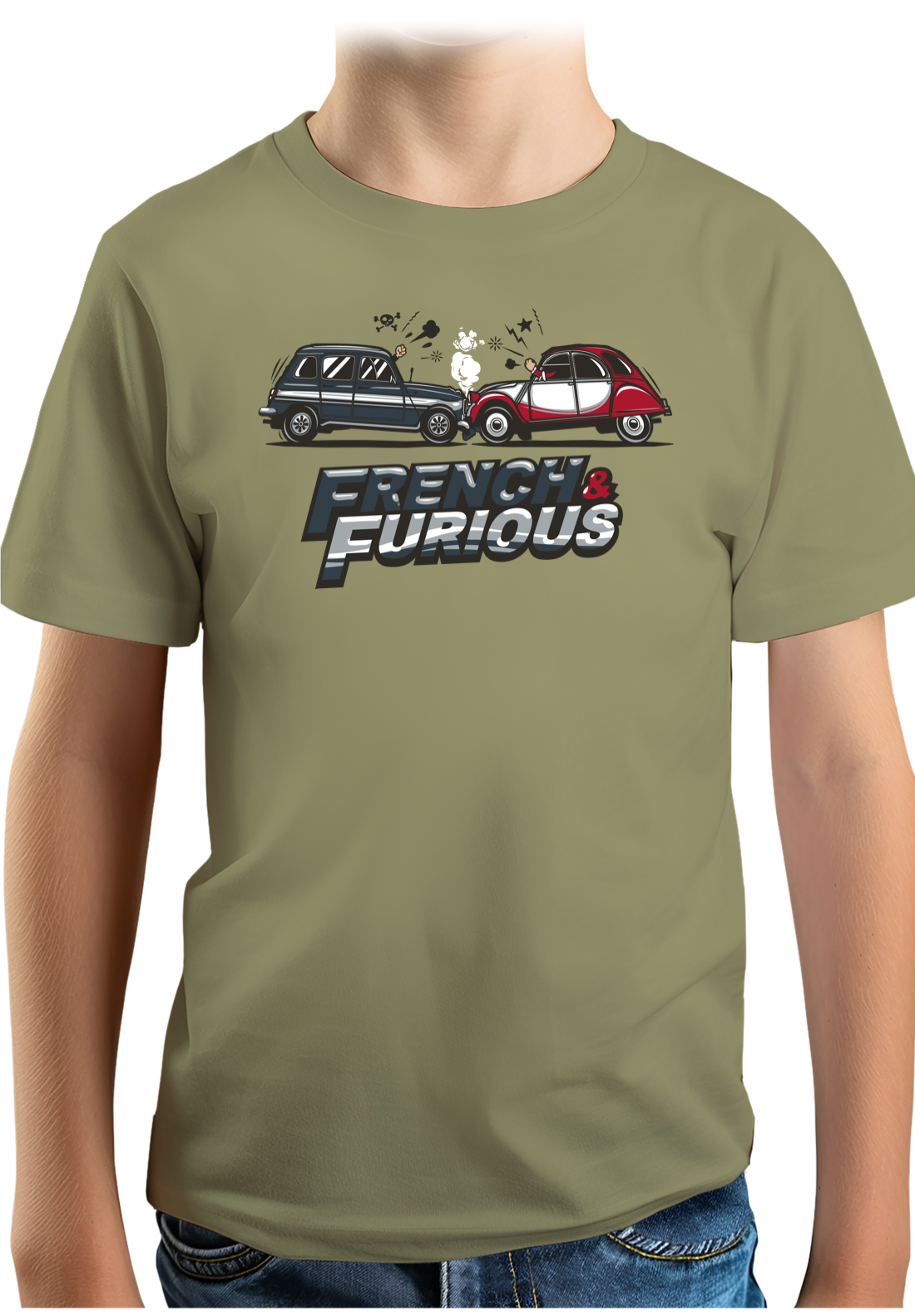 T-Shirt Garçon French & Furious 4L contre deuch