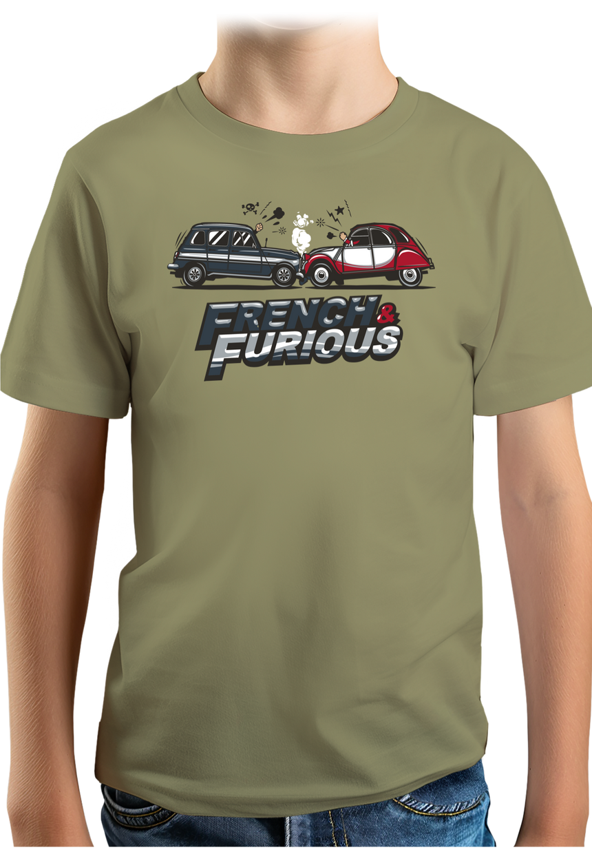 T-Shirt Garçon French & Furious 4L contre deuch