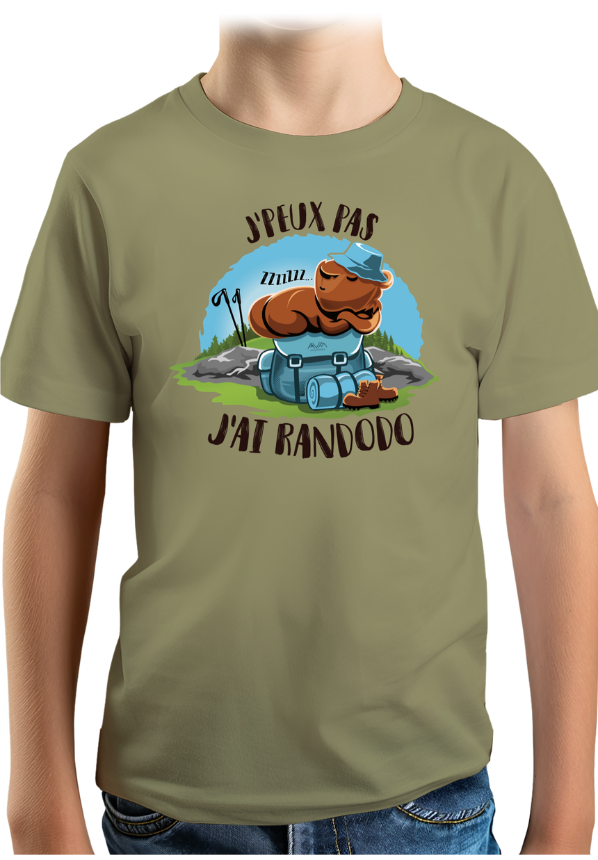 T-Shirt Garçon Les marmottes je peux pas j'ai randodo