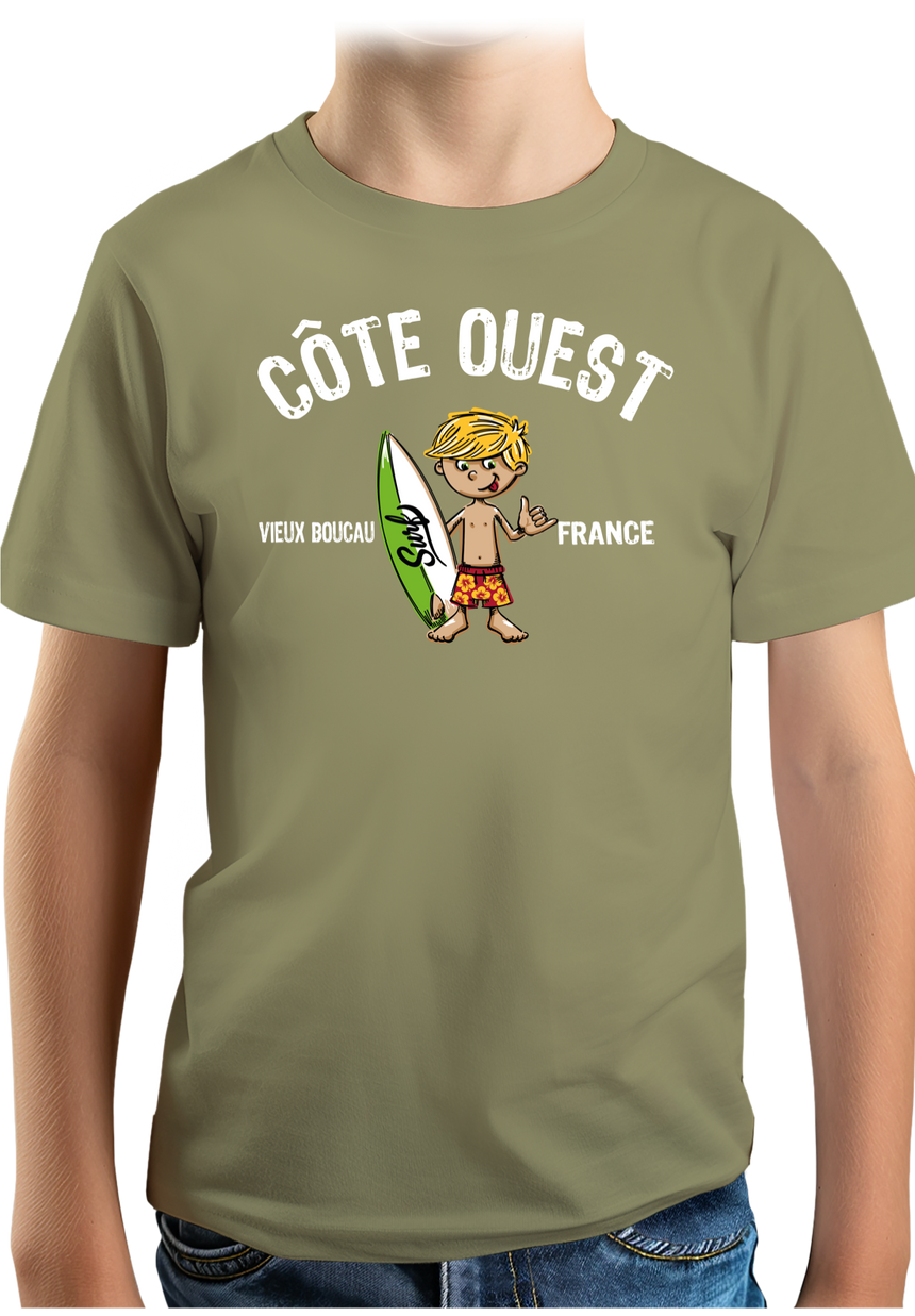 T-Shirt Garçon Petit surfeur personnalisé