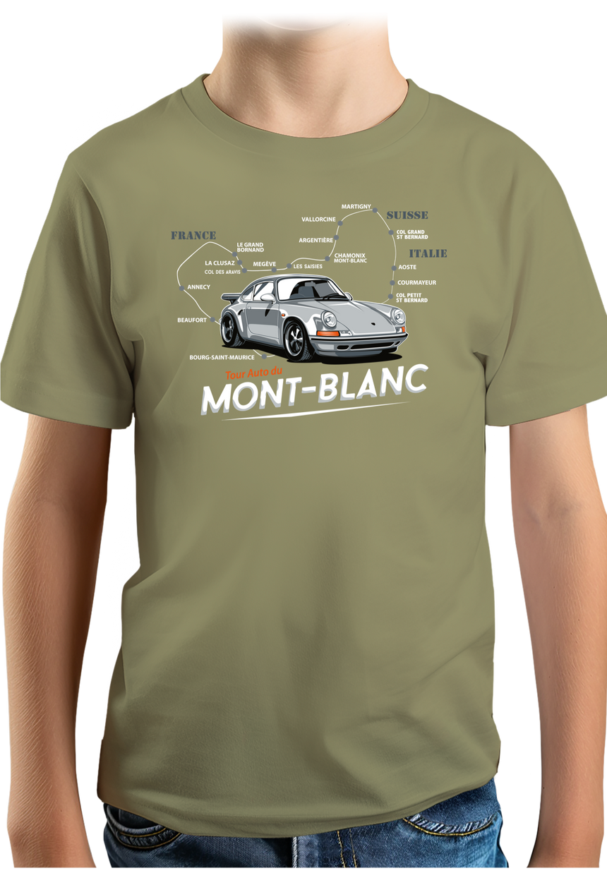 T-Shirt Garçon Le Tour du Mont blanc en Voiture Turbo