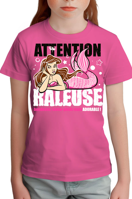 T-Shirt Fille Attention sirène râleuse