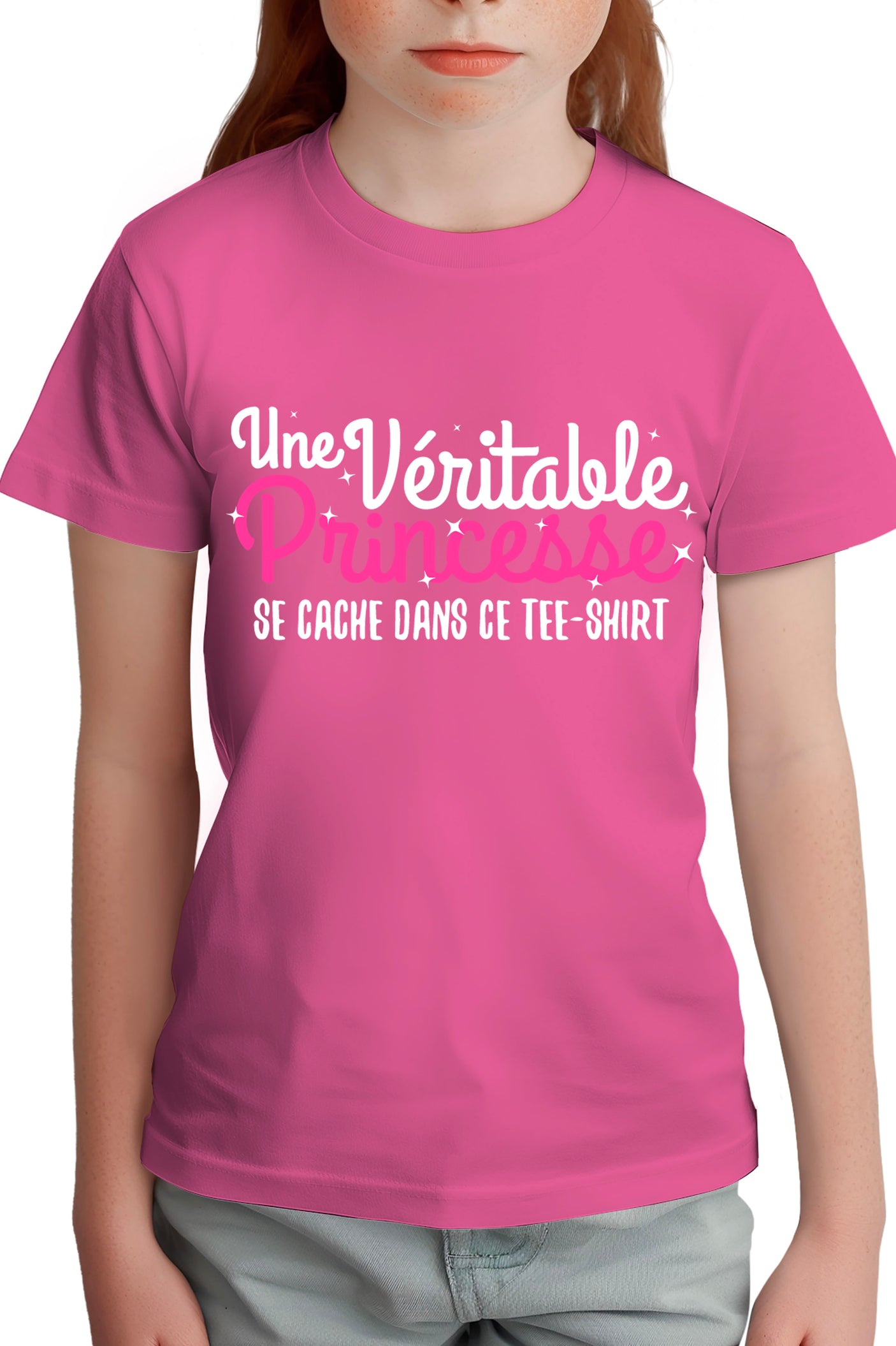 T-Shirt Fille Une véritable princesse