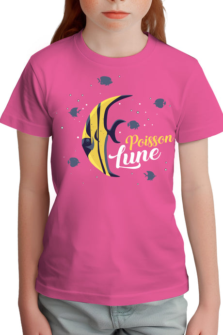 T-Shirt Fille Poisson lune avec strass
