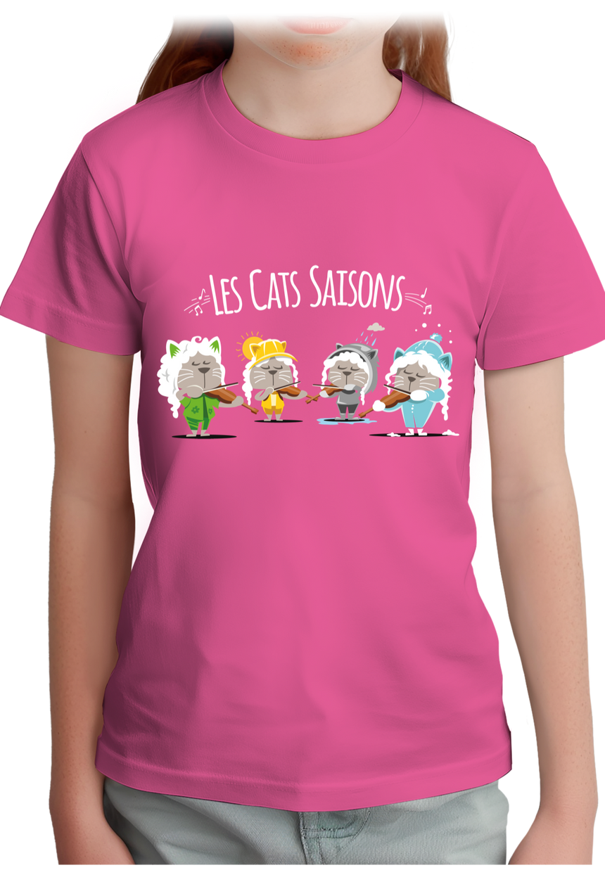 T-Shirt Fille Les Cats Saisons