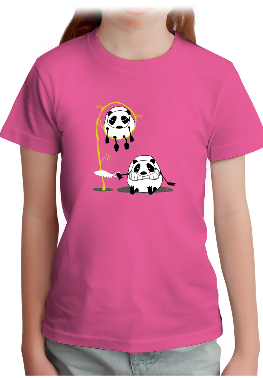 T-Shirt Fille Panda et bambou