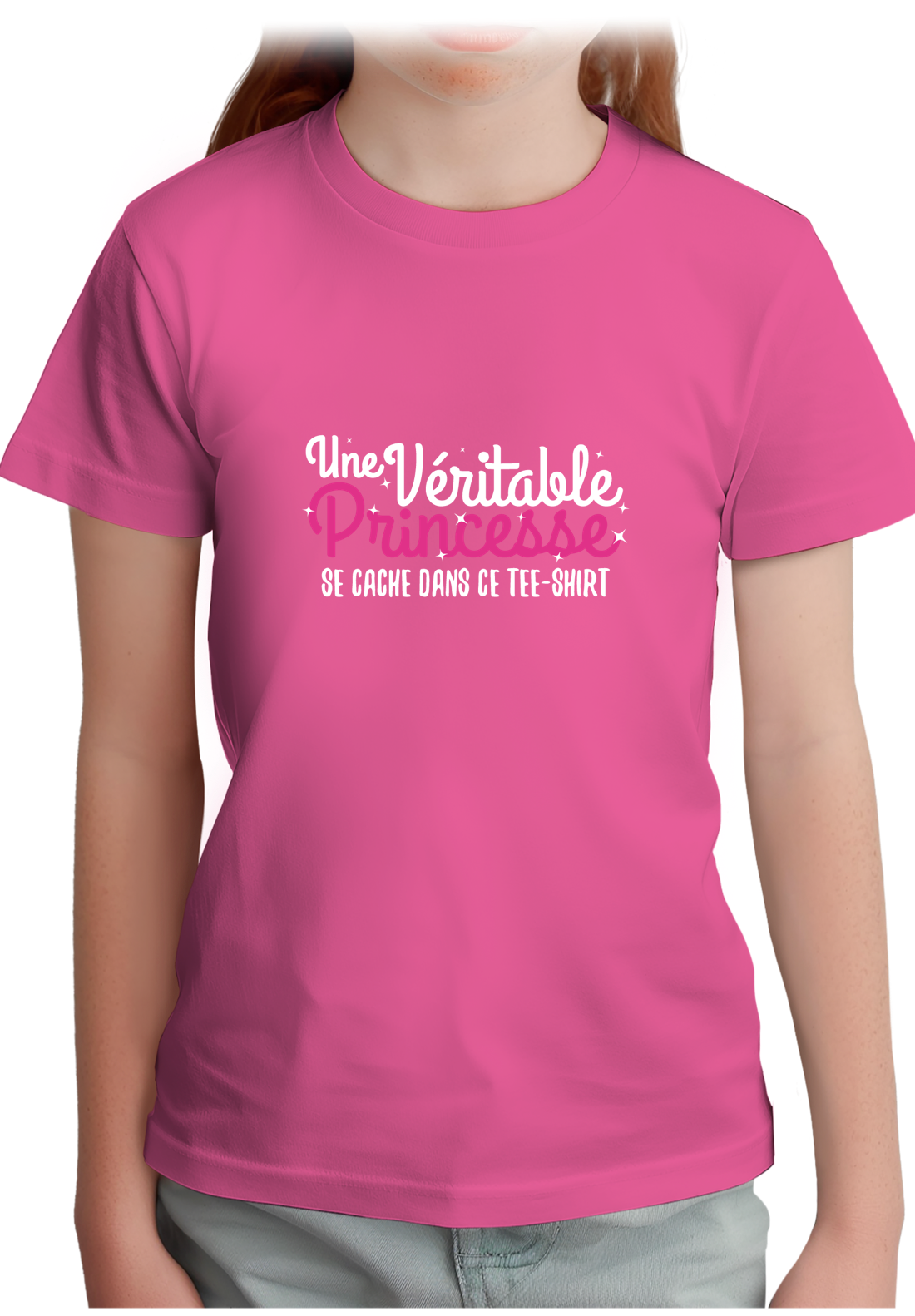 T-Shirt Fille Une véritable princesse