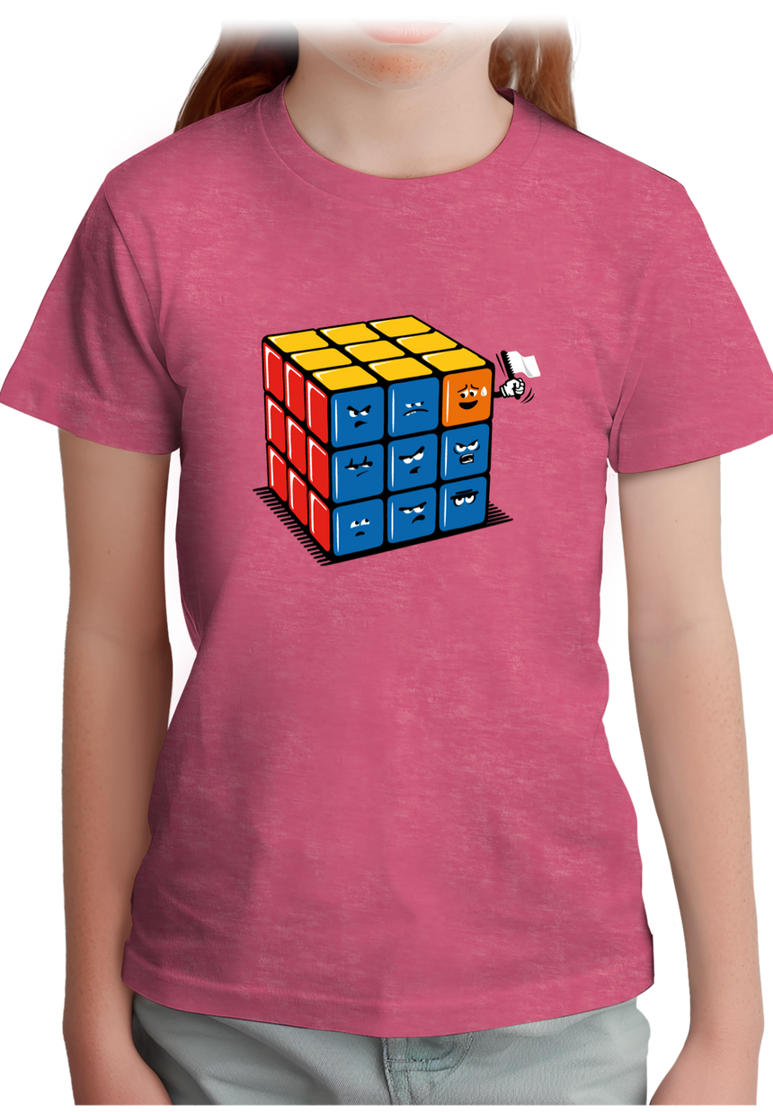 T-Shirt Fille Ruby cube avec drapeau