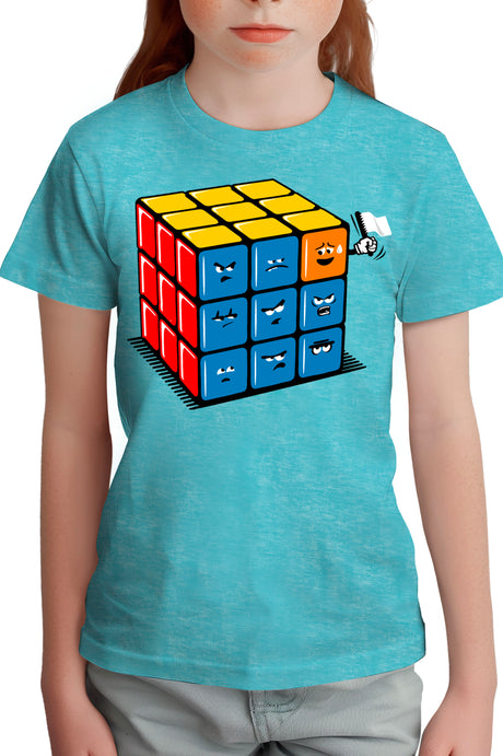 T-Shirt Fille Ruby cube avec drapeau