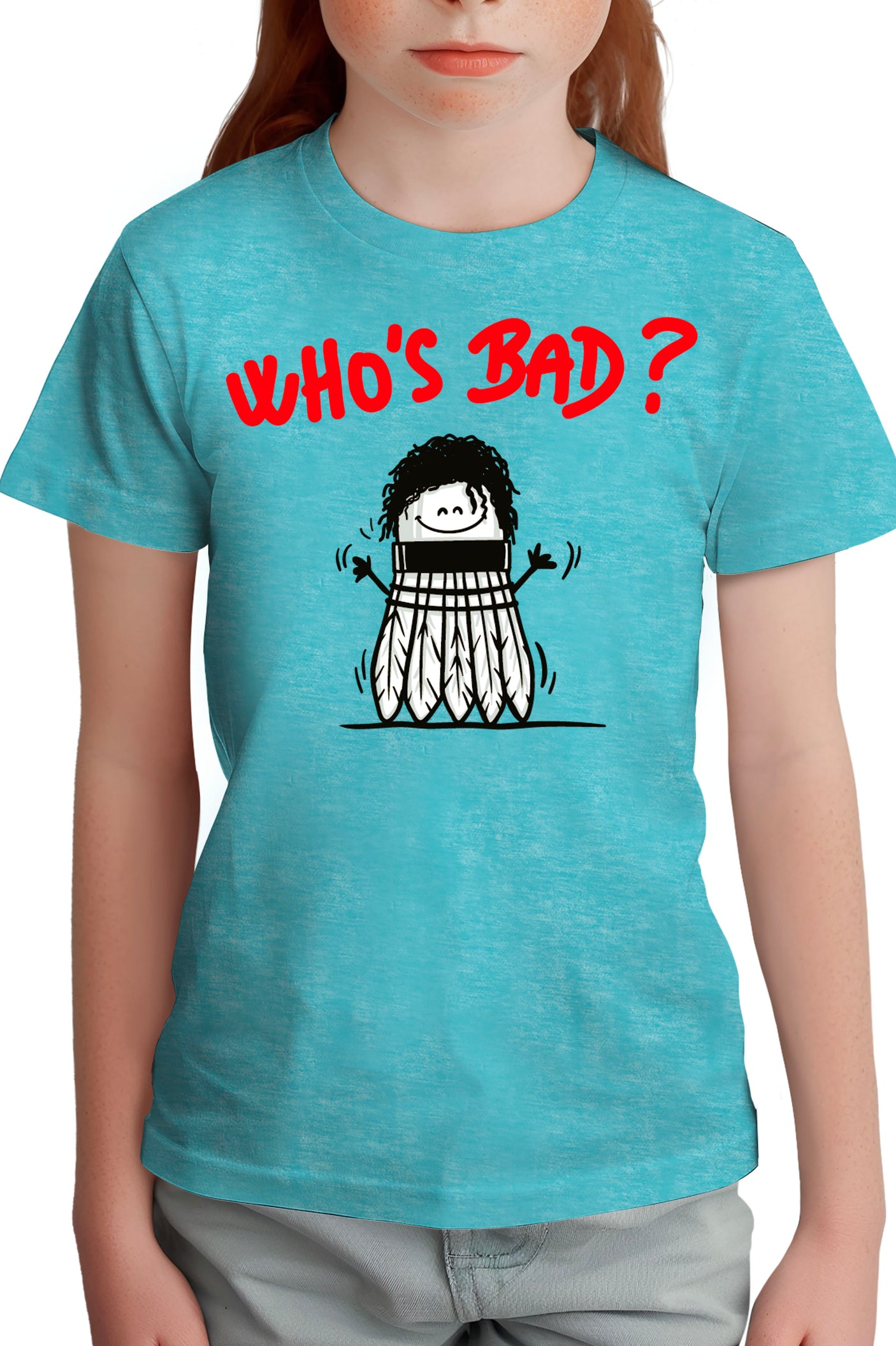 T-Shirt Fille Le badminton par Michael Jackson