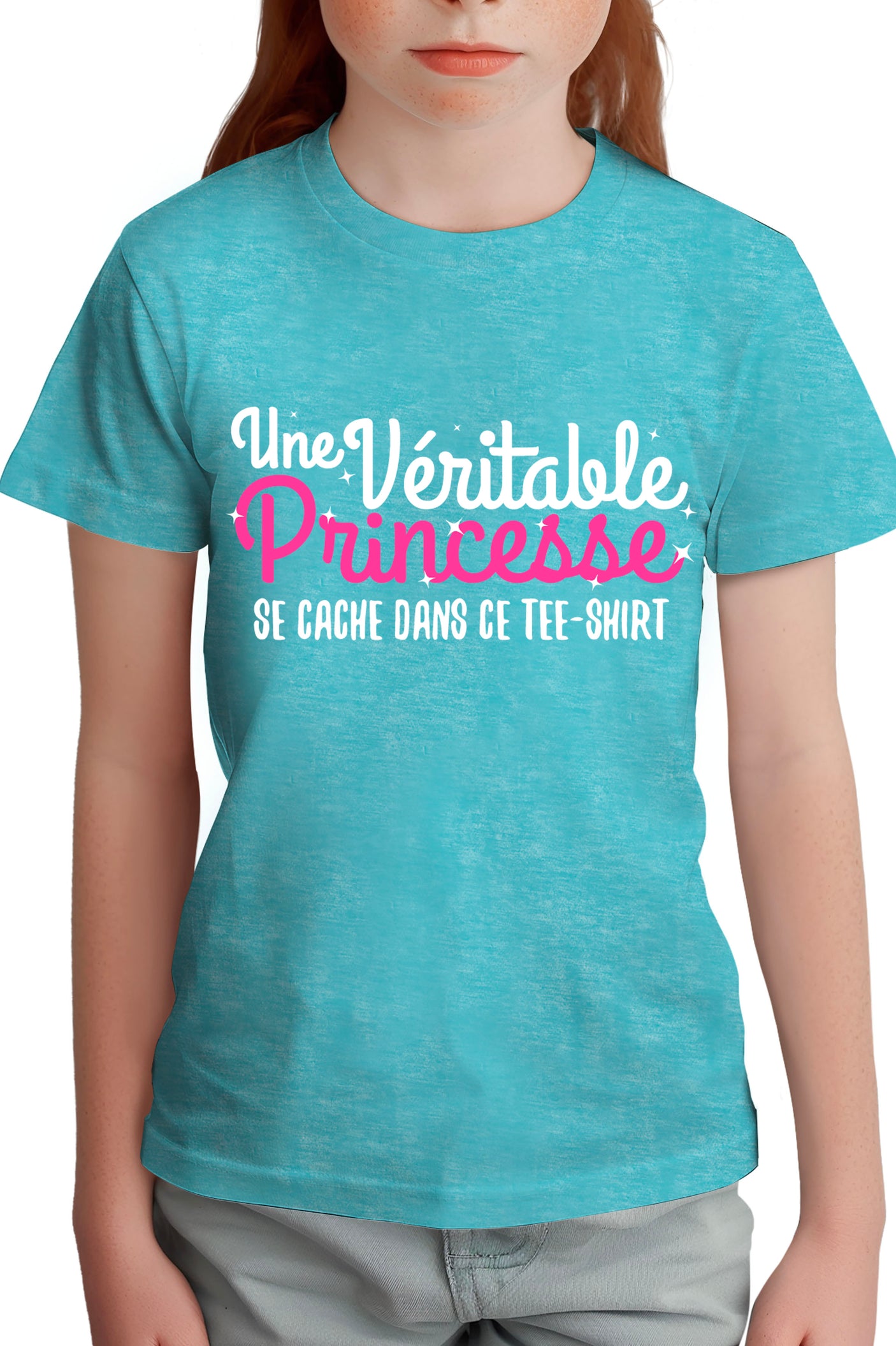 T-Shirt Fille Une véritable princesse