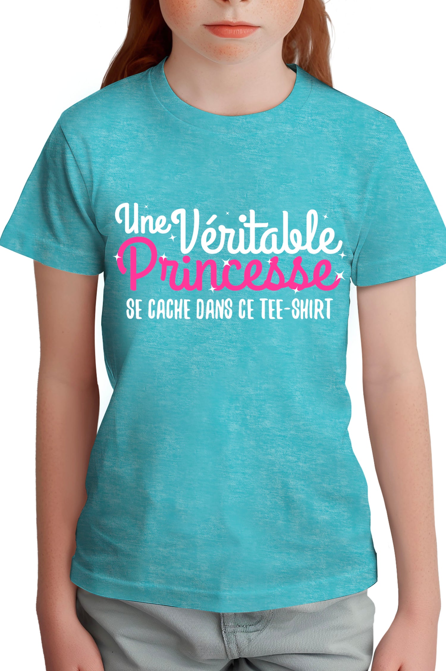 T-Shirt Fille Une véritable princesse