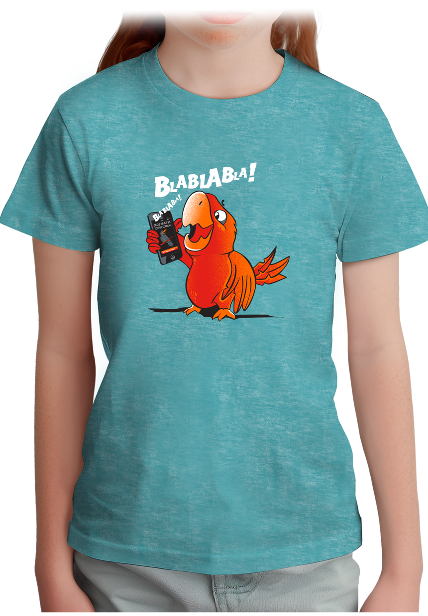 T-Shirt Fille Blablabla dit coco le Perroquet
