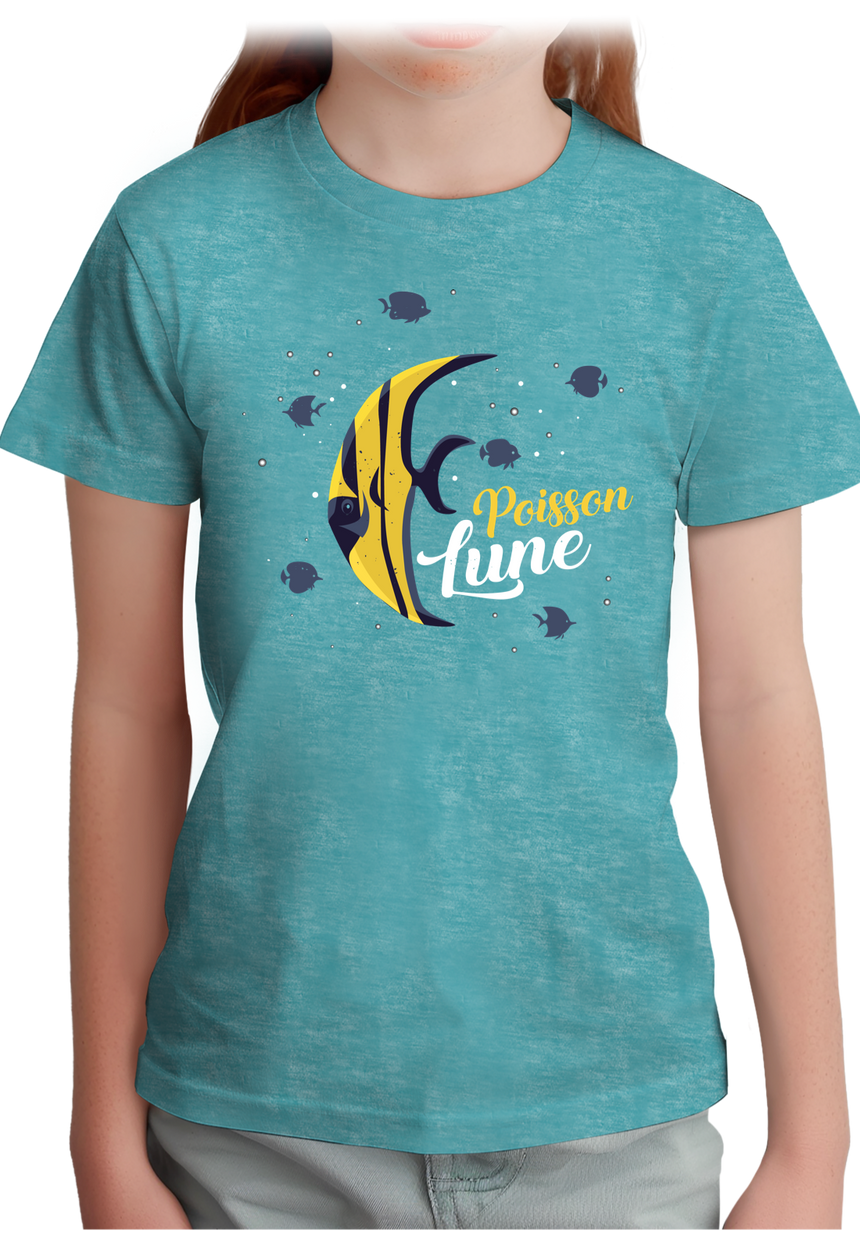 T-Shirt Fille Poisson lune avec strass