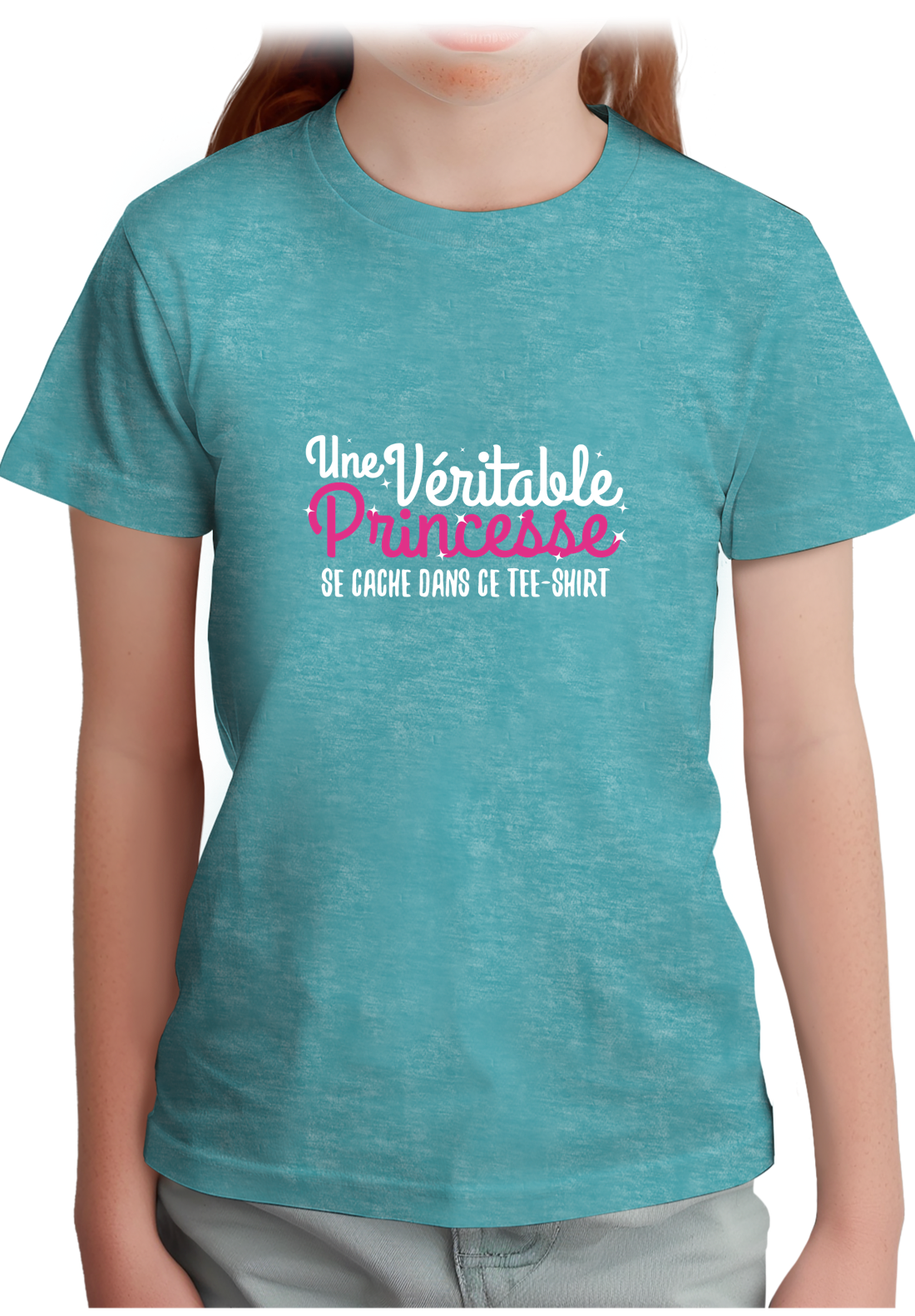 T-Shirt Fille Une véritable princesse