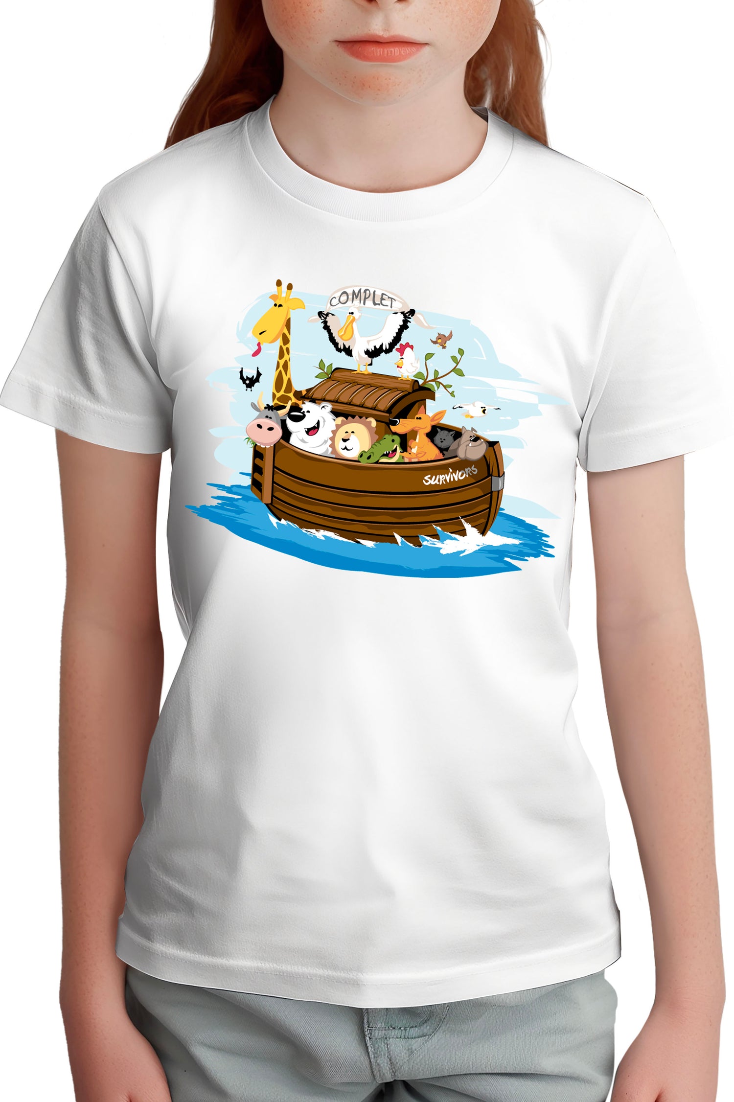 T-Shirt Fille Arche de Noe Recto Verso