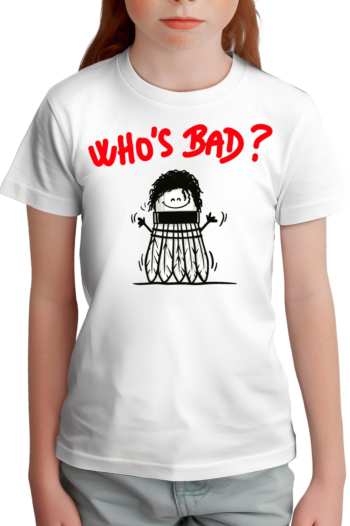 T-Shirt Fille Le badminton par Michael Jackson