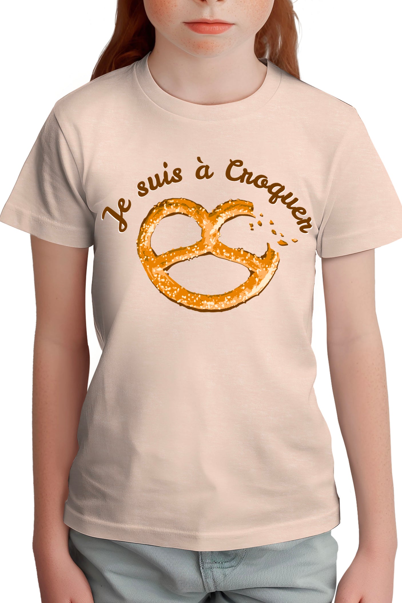 T-Shirt Fille Je suis à croquer Bretzel