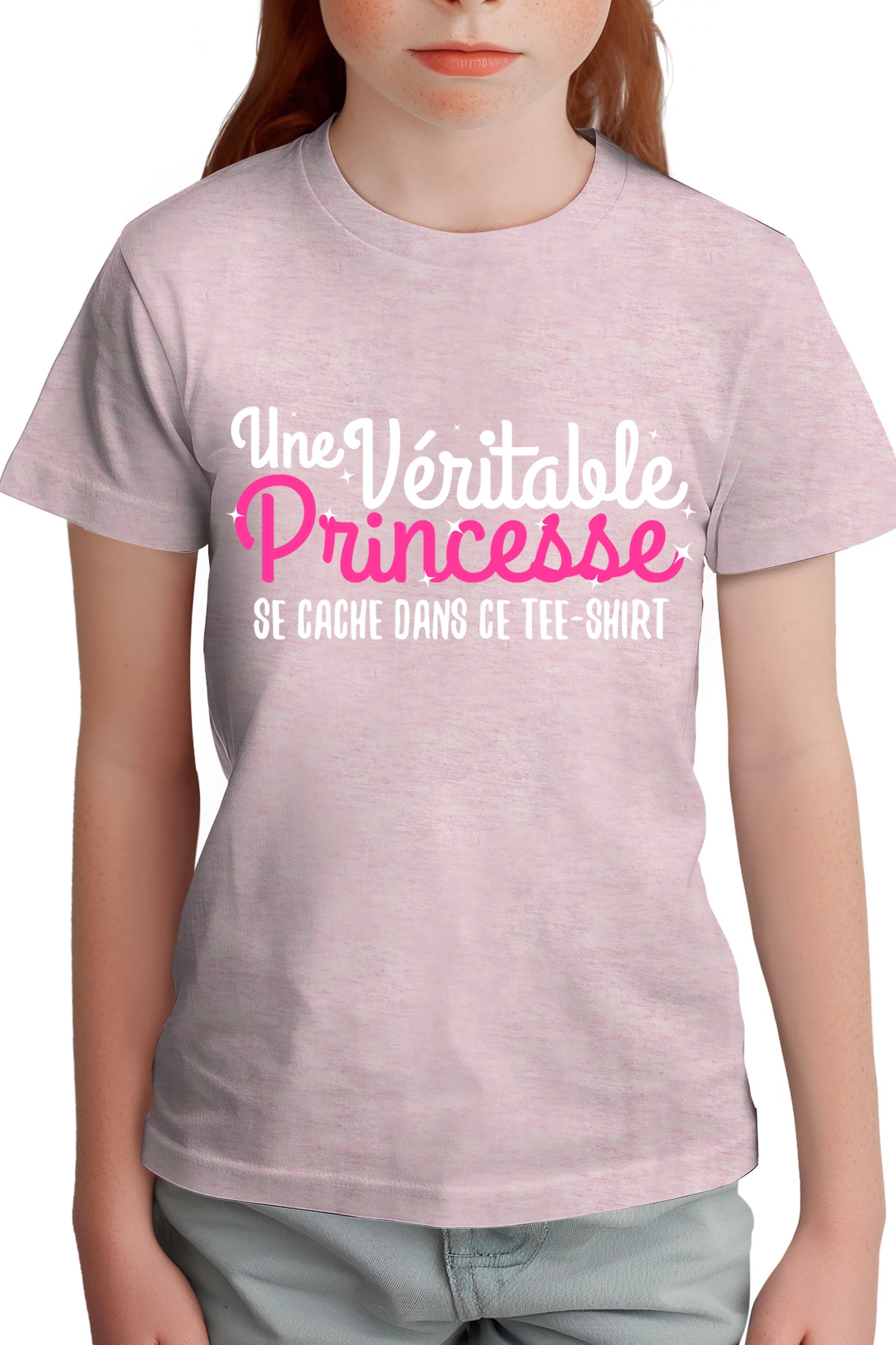T-Shirt Fille Une véritable princesse