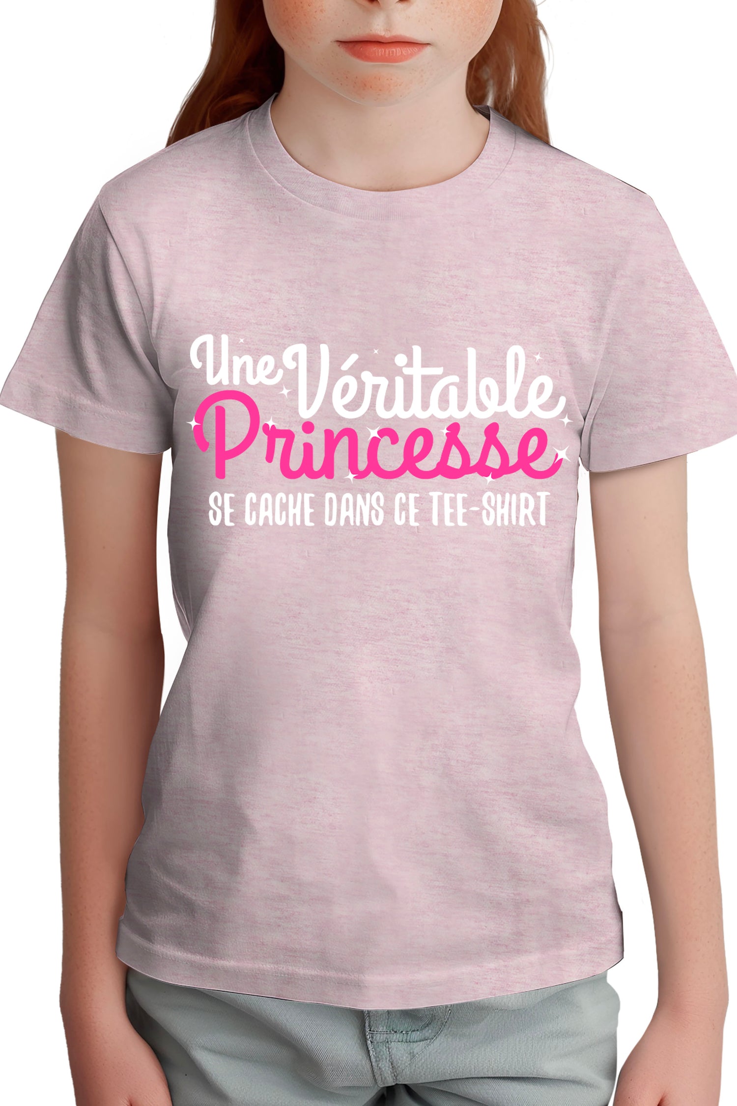 T-Shirt Fille Une véritable princesse