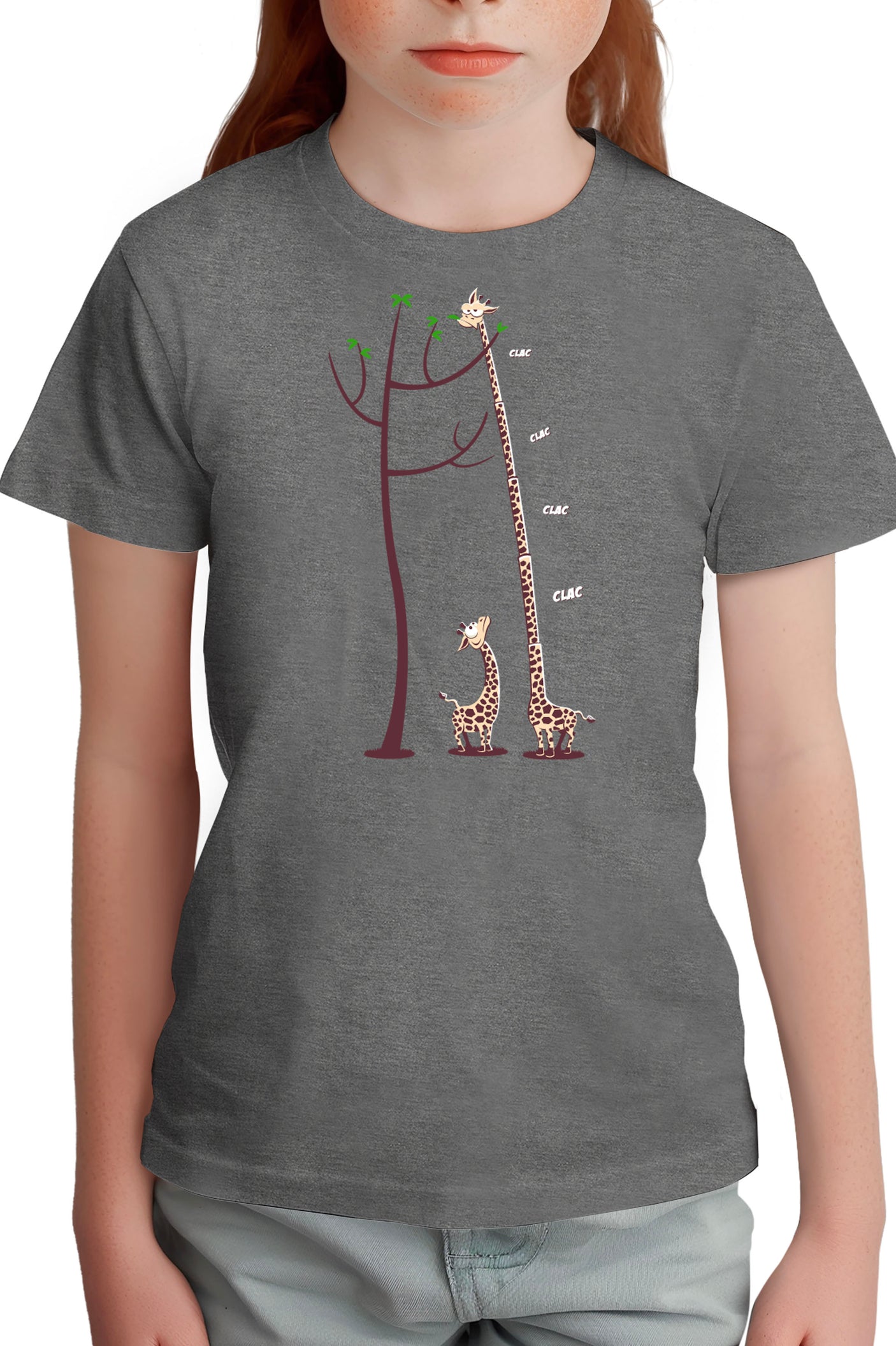 T-Shirt Fille Girafe dépliable