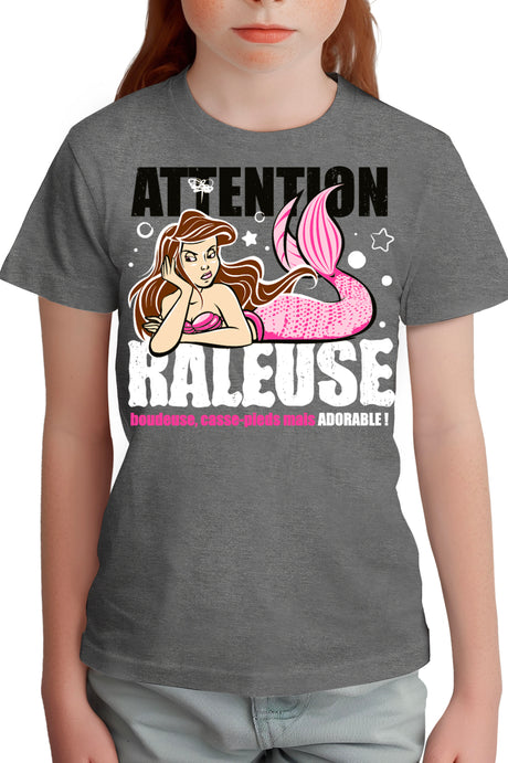 T-Shirt Fille Attention sirène râleuse