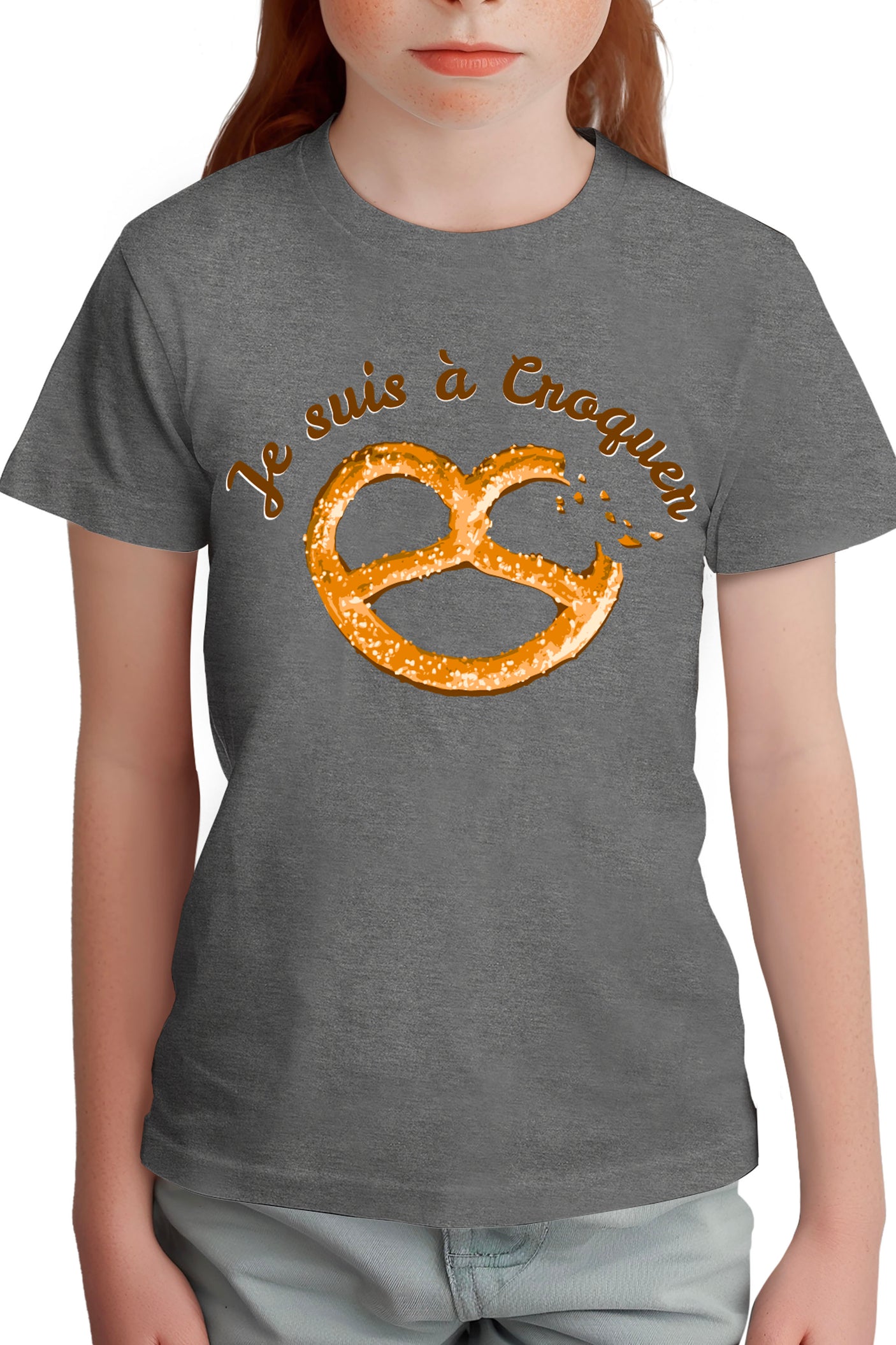 T-Shirt Fille Je suis à croquer Bretzel