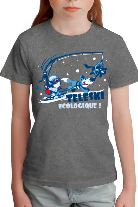 T-Shirt Fille Téléski écologique