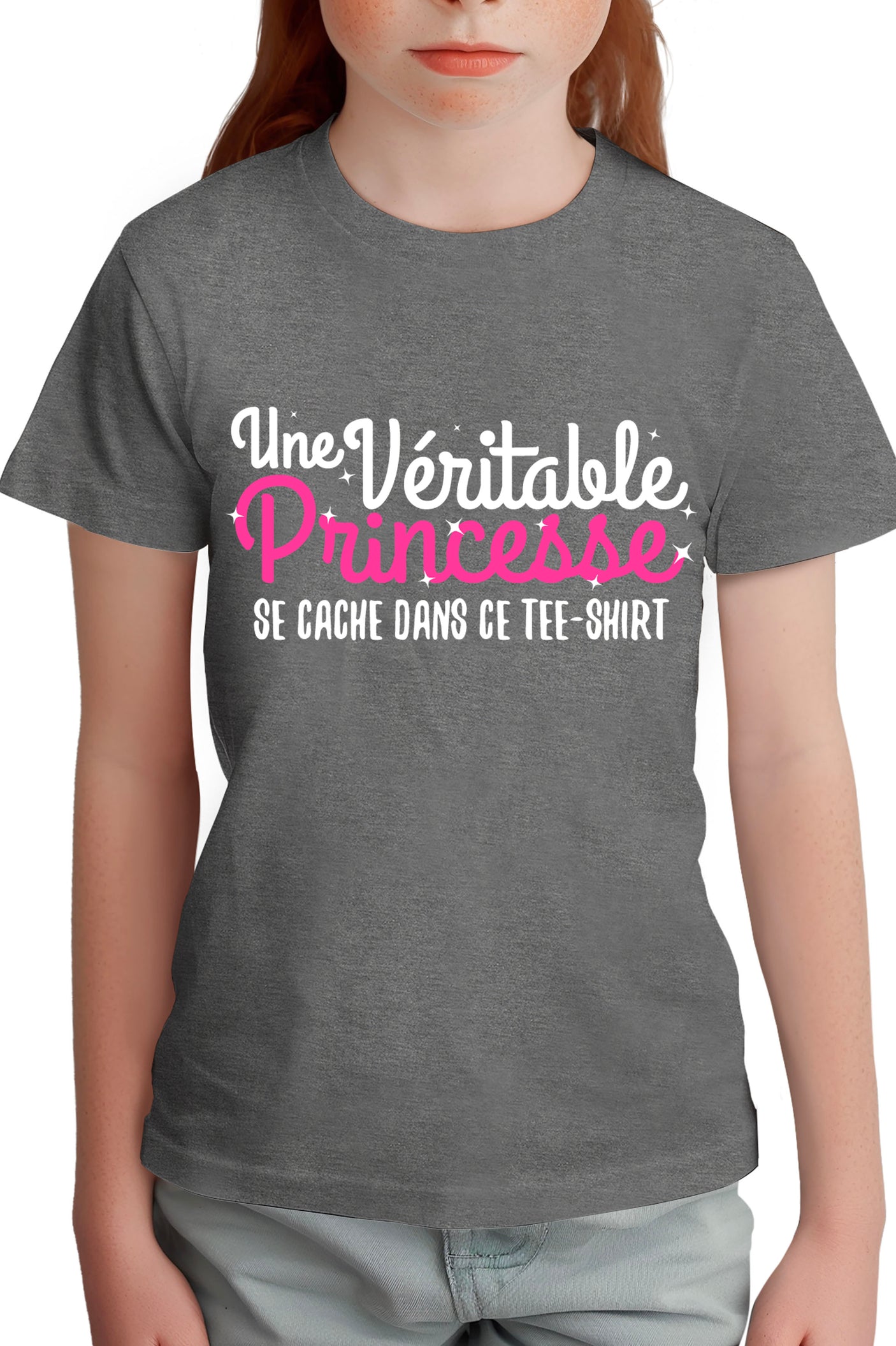 T-Shirt Fille Une véritable princesse